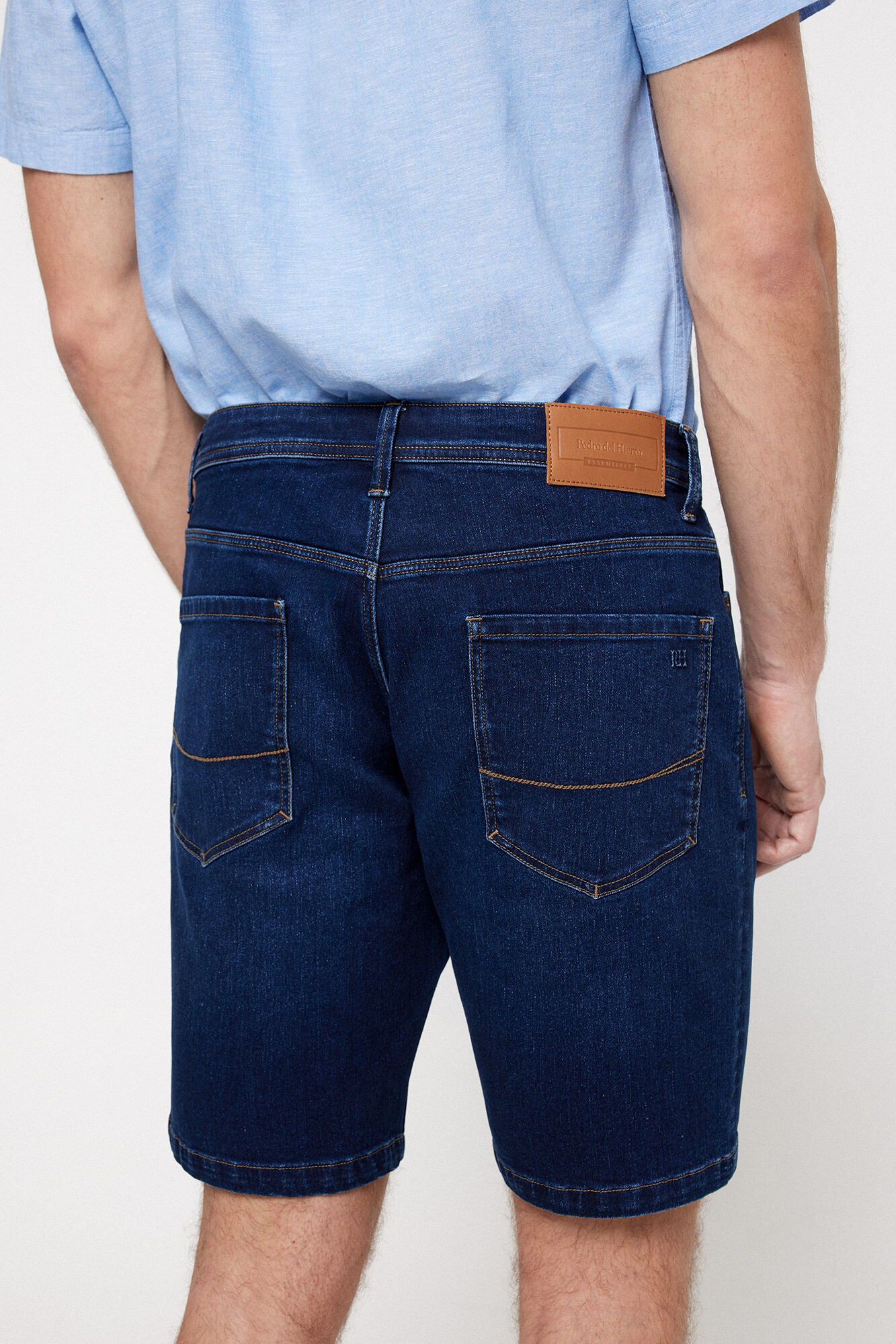 Pedro del Hierro Bermuda Denim Slim Azul