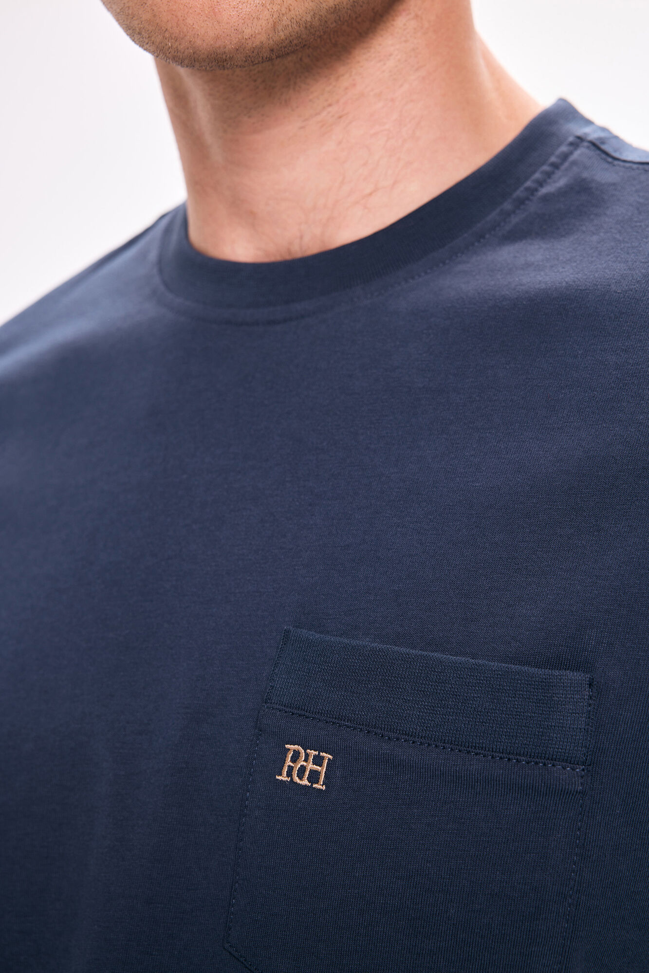 Pedro del Hierro Playera con orillo PDH Navy