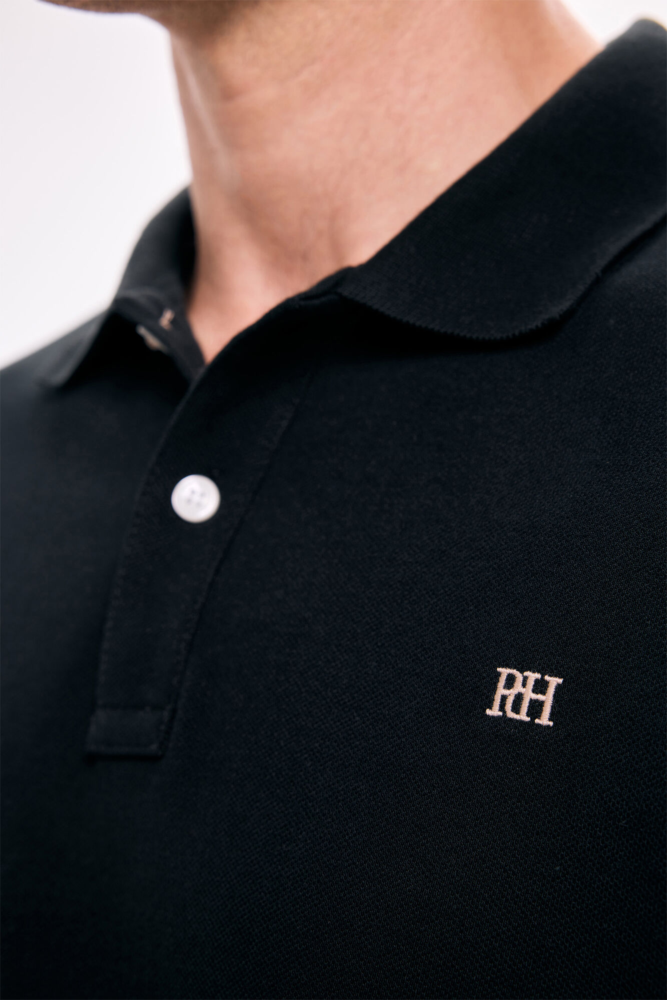 Pedro del Hierro Polo b&aacute;sico PDH Negro