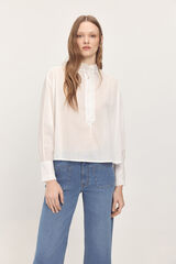 Milano Blusa voile volante Blanco