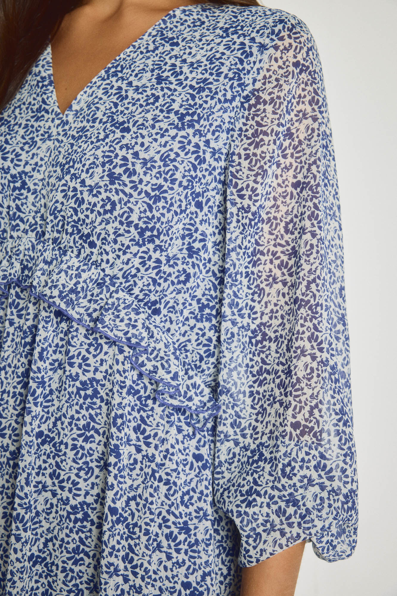 Milano Vestido cuello mao Navy