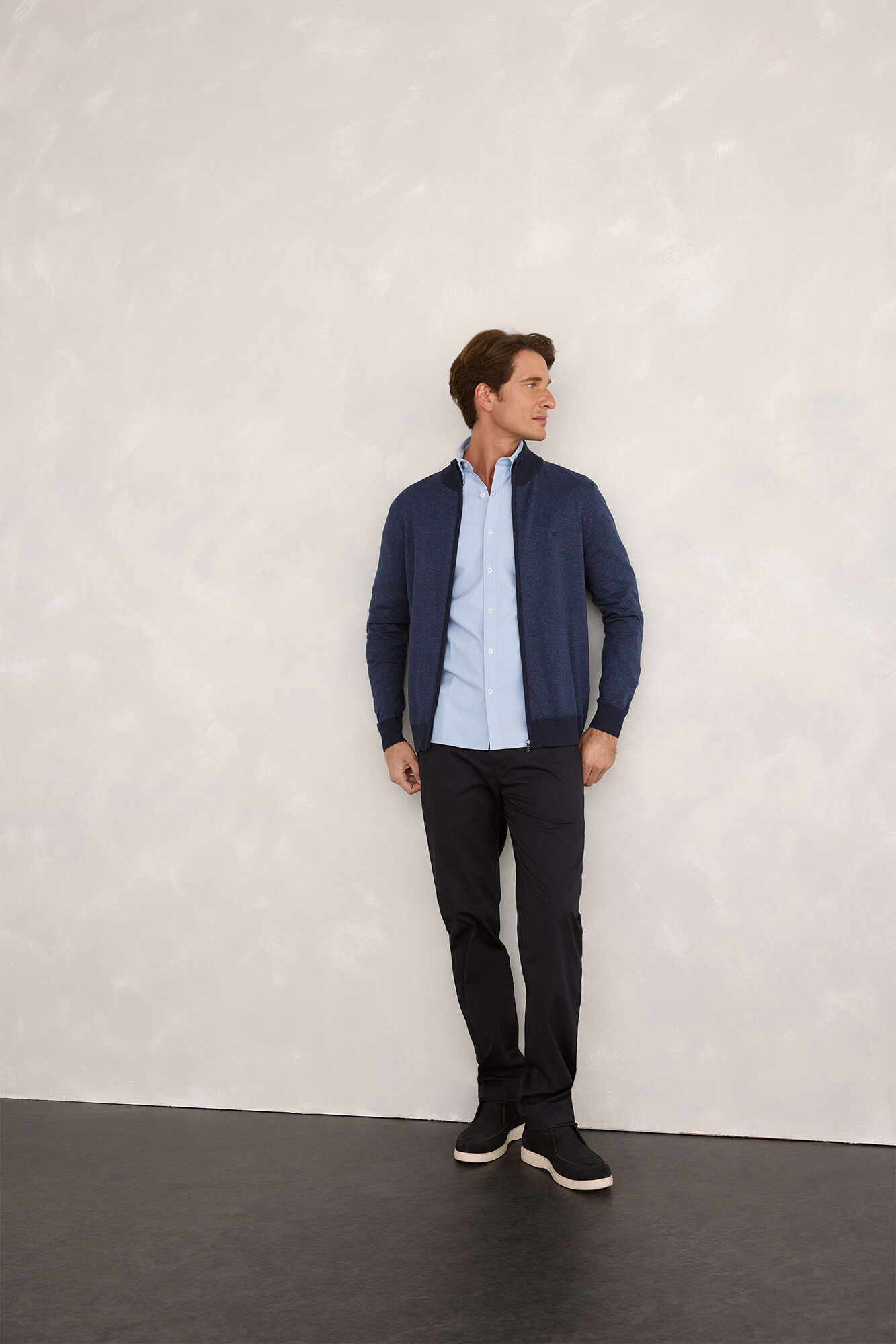 Pedro del Hierro C&aacute;rdigan bicolor Navy