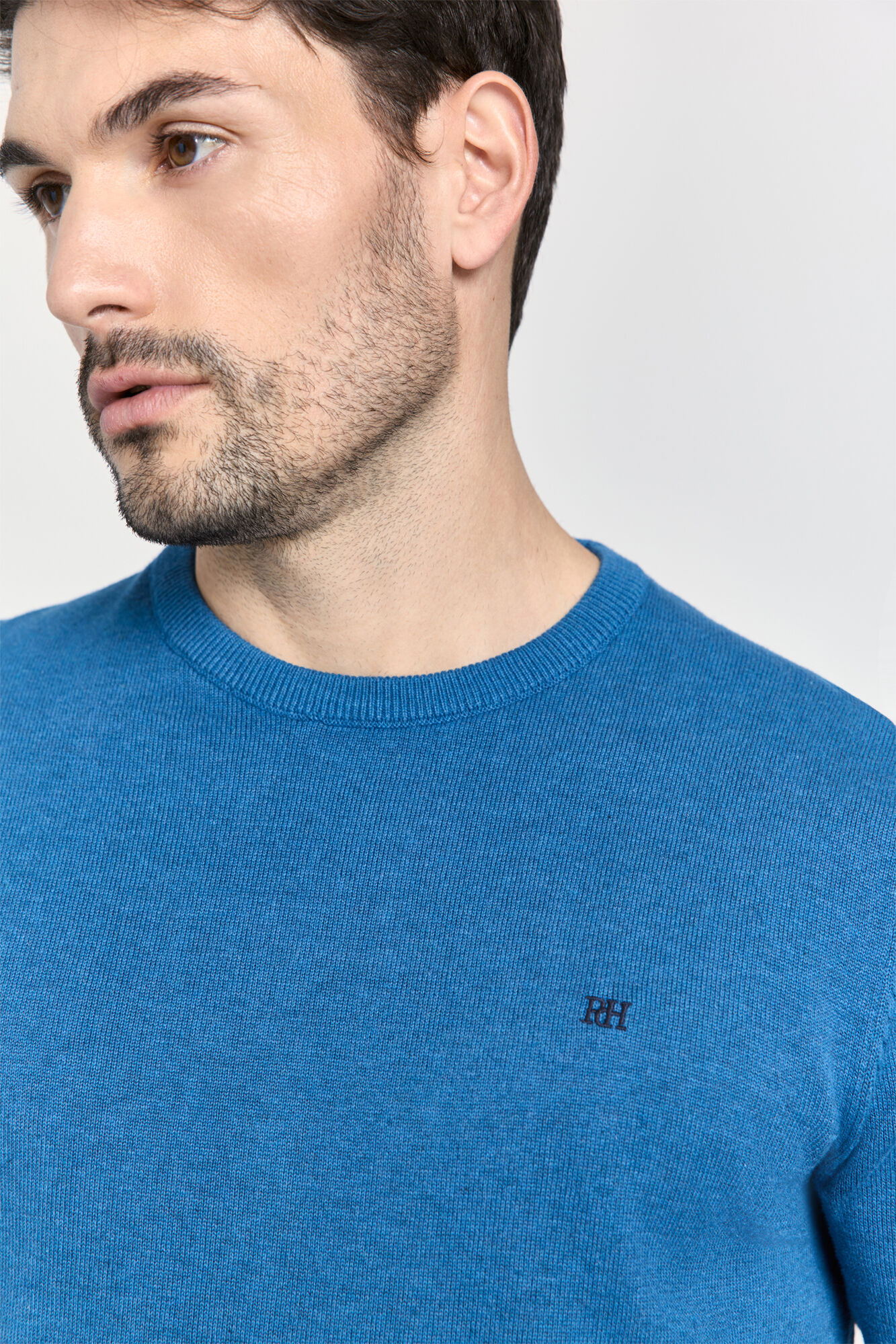 Pedro del Hierro Su&eacute;ter cuello redondo ajustado Azul