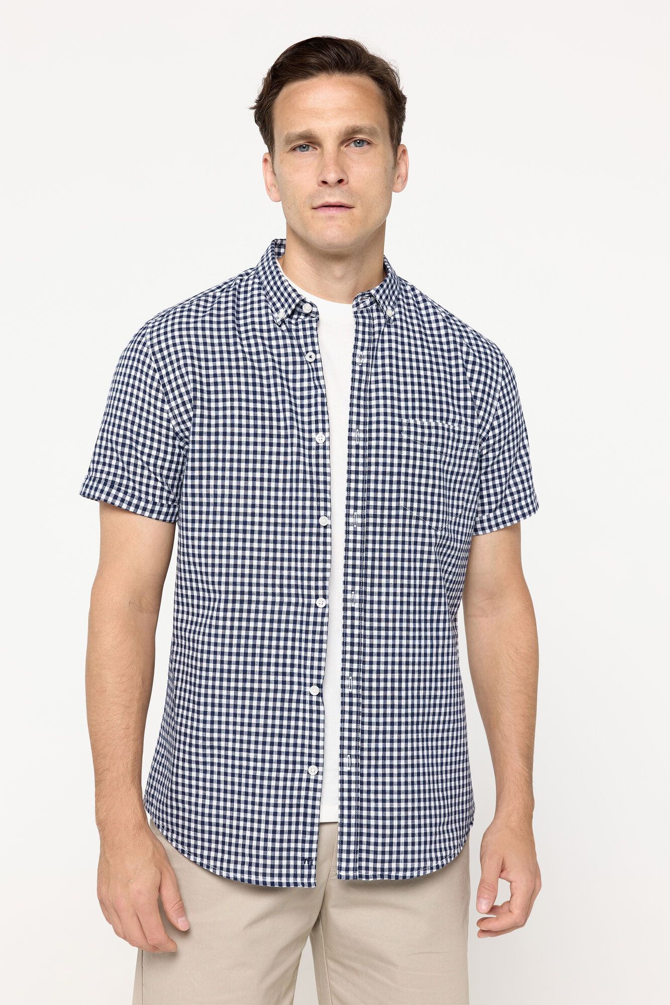 Milano Camisa sport de manga corta de cuadros.  
