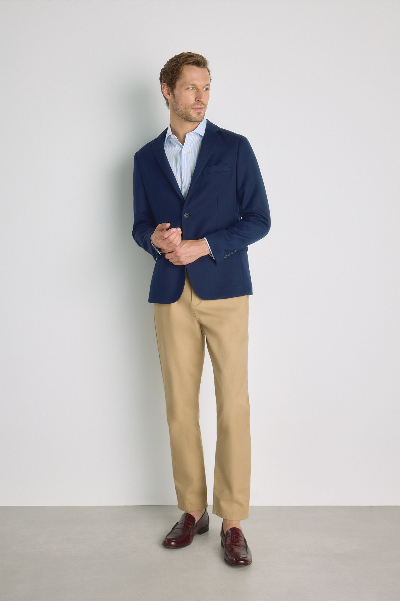 Milano Blazer de tejido de punto Navy