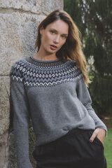 Milano Tejido jersey con cuello Gris Oscuro