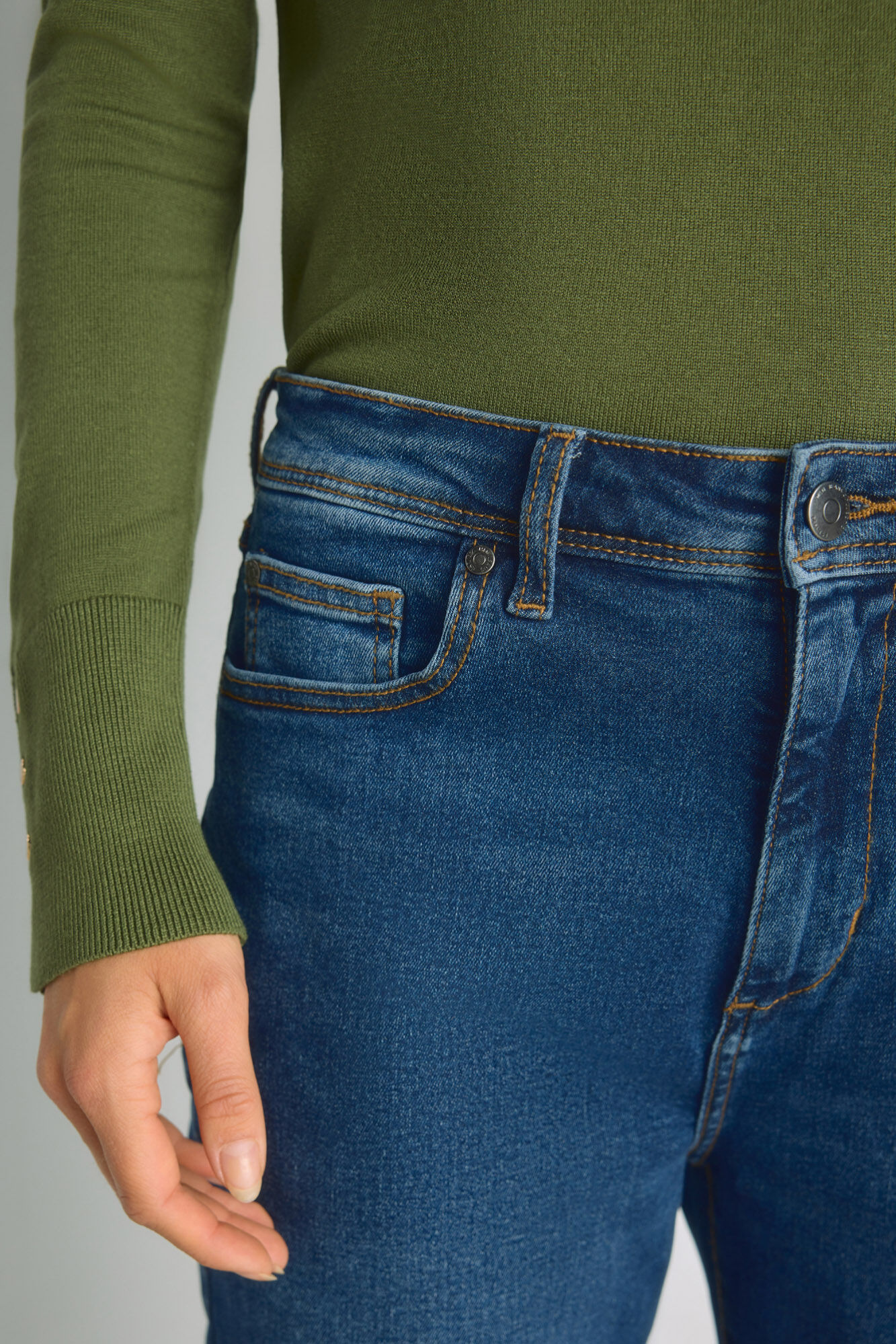 Milano Pantal&oacute;n de denim regular Azul Oscuro