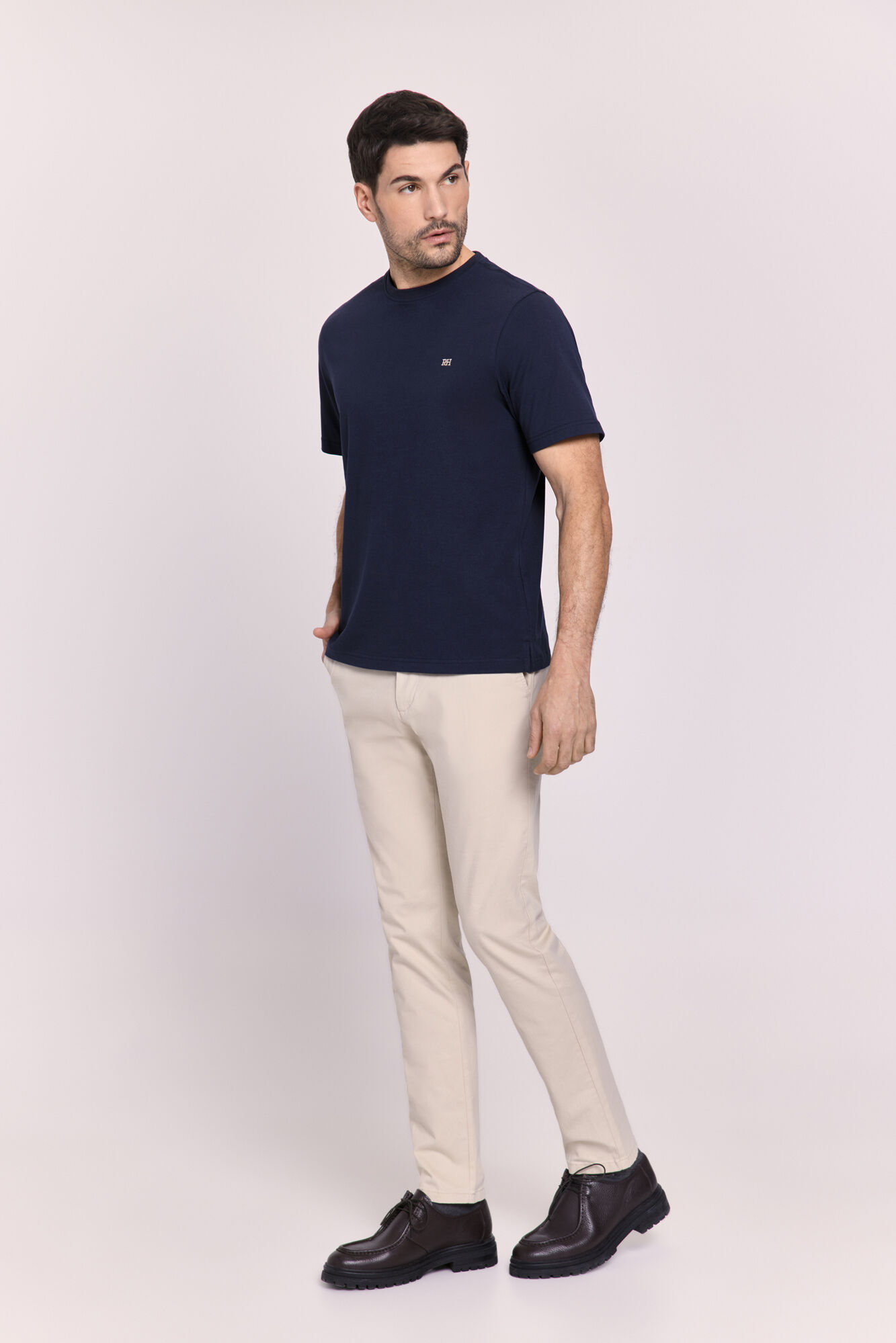 Pedro del Hierro Playera b&aacute;sica con logo bordado