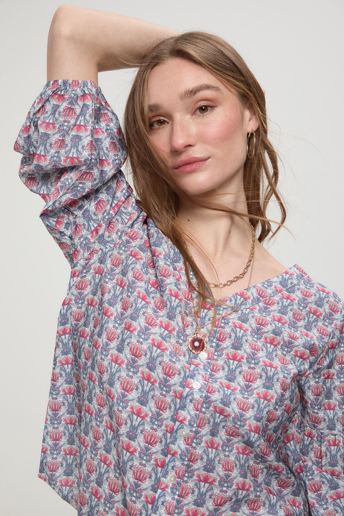 Milano Blusa fluida estampada