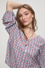 Milano Blusa fluida estampada natural