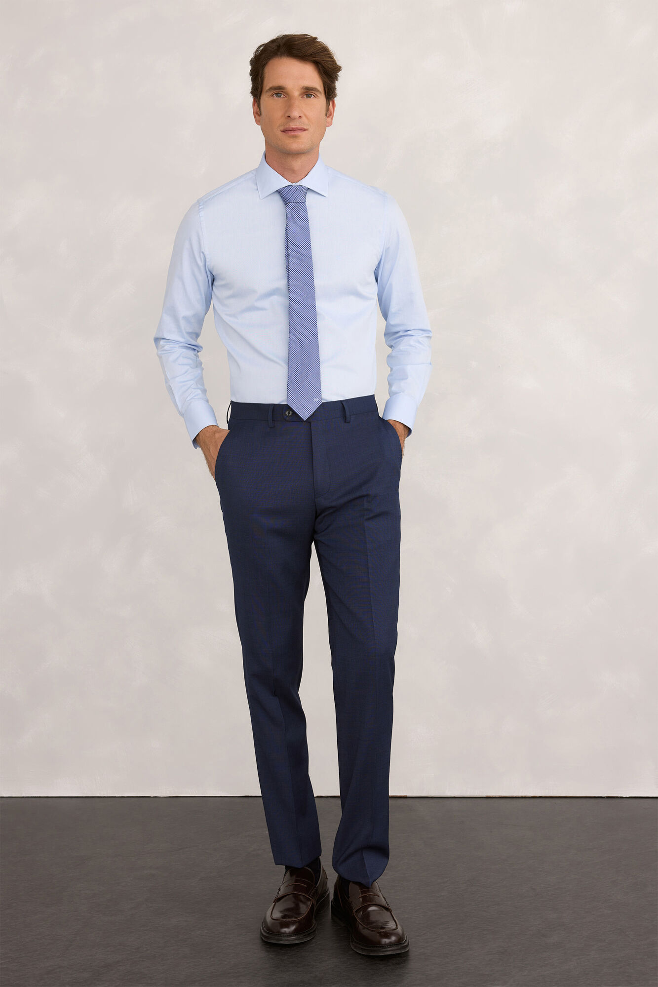 Pedro del Hierro Camisa de vestir Pinpoint  Azul