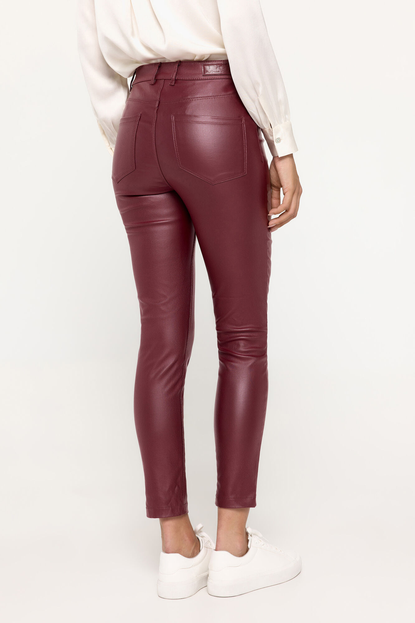 Milano Pantal&oacute;n Encerado Granate