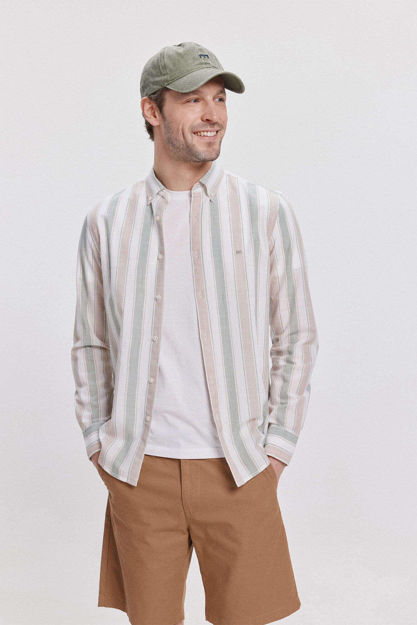Milano Camisa Slub Rayas