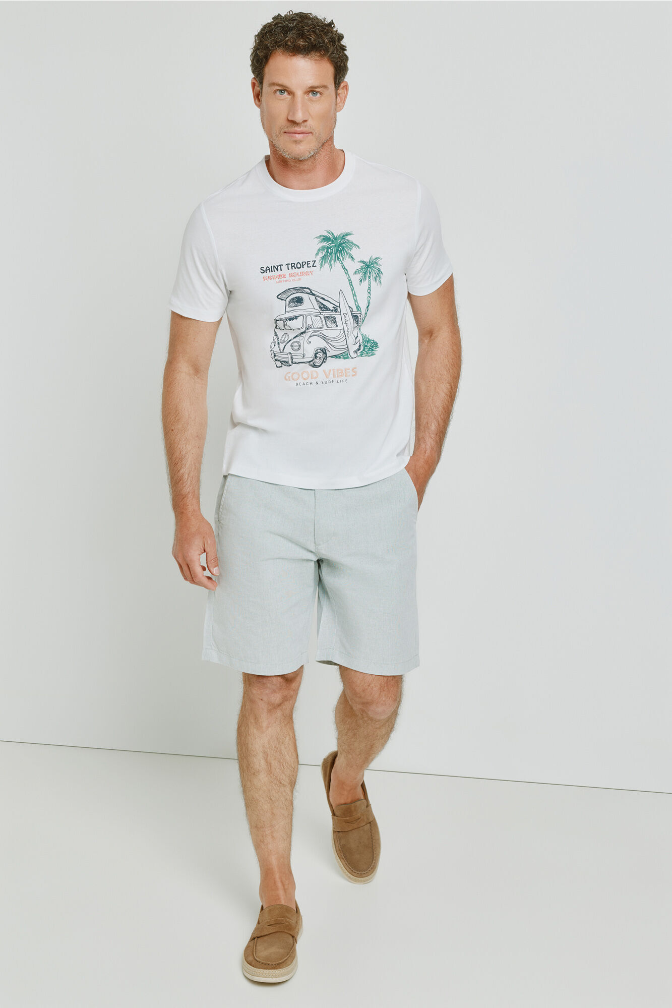 Milano Bermudas microestructura Verde