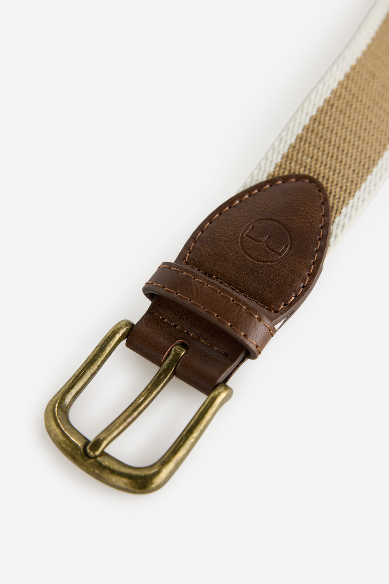Milano Cintur&oacute;n canvas beige Tostado