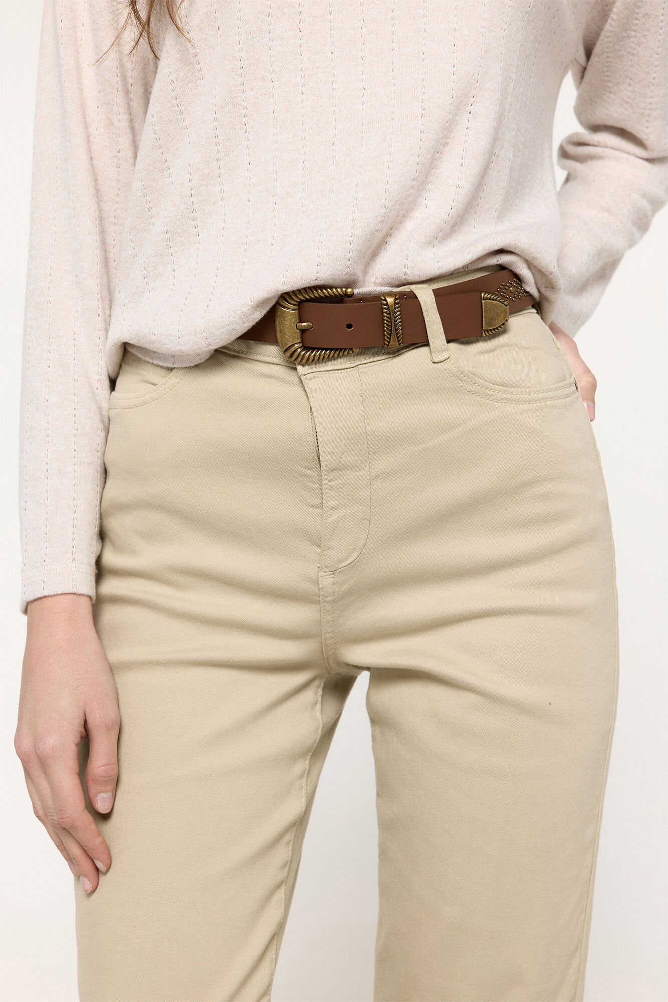 Milano Pantal&oacute;n cinco bolsillos Beige