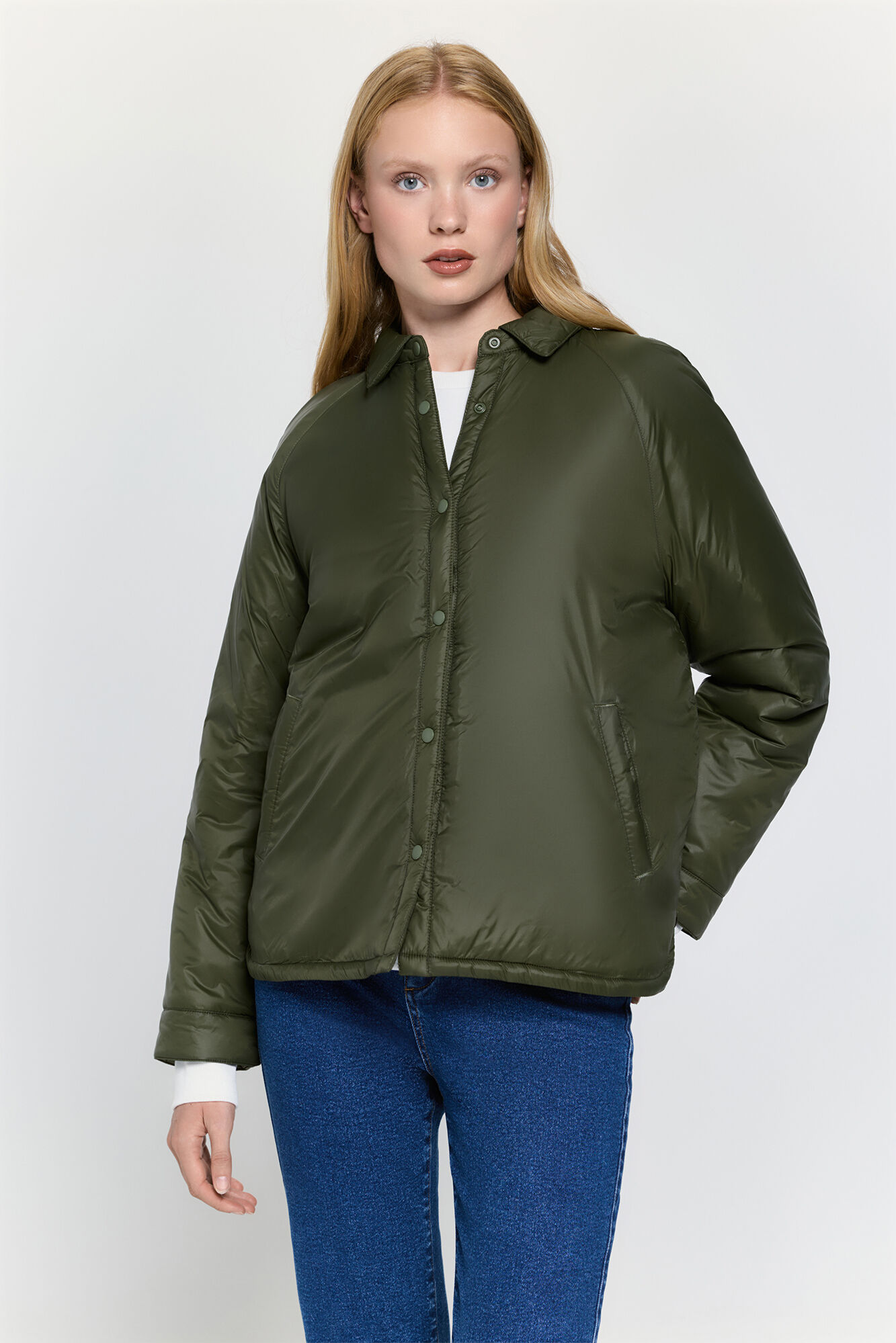Milano Acolchado chamarra con cuello