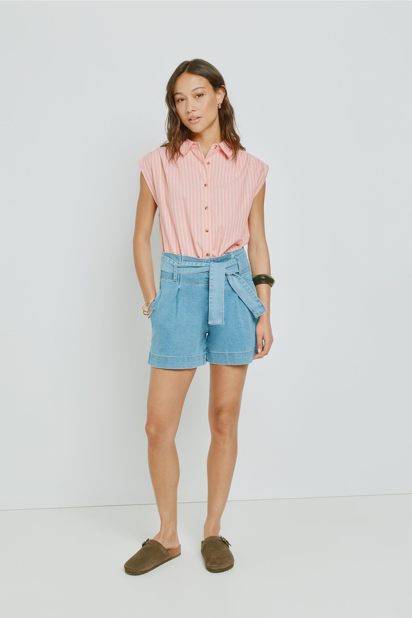 Milano Blusa de rayas Rosa