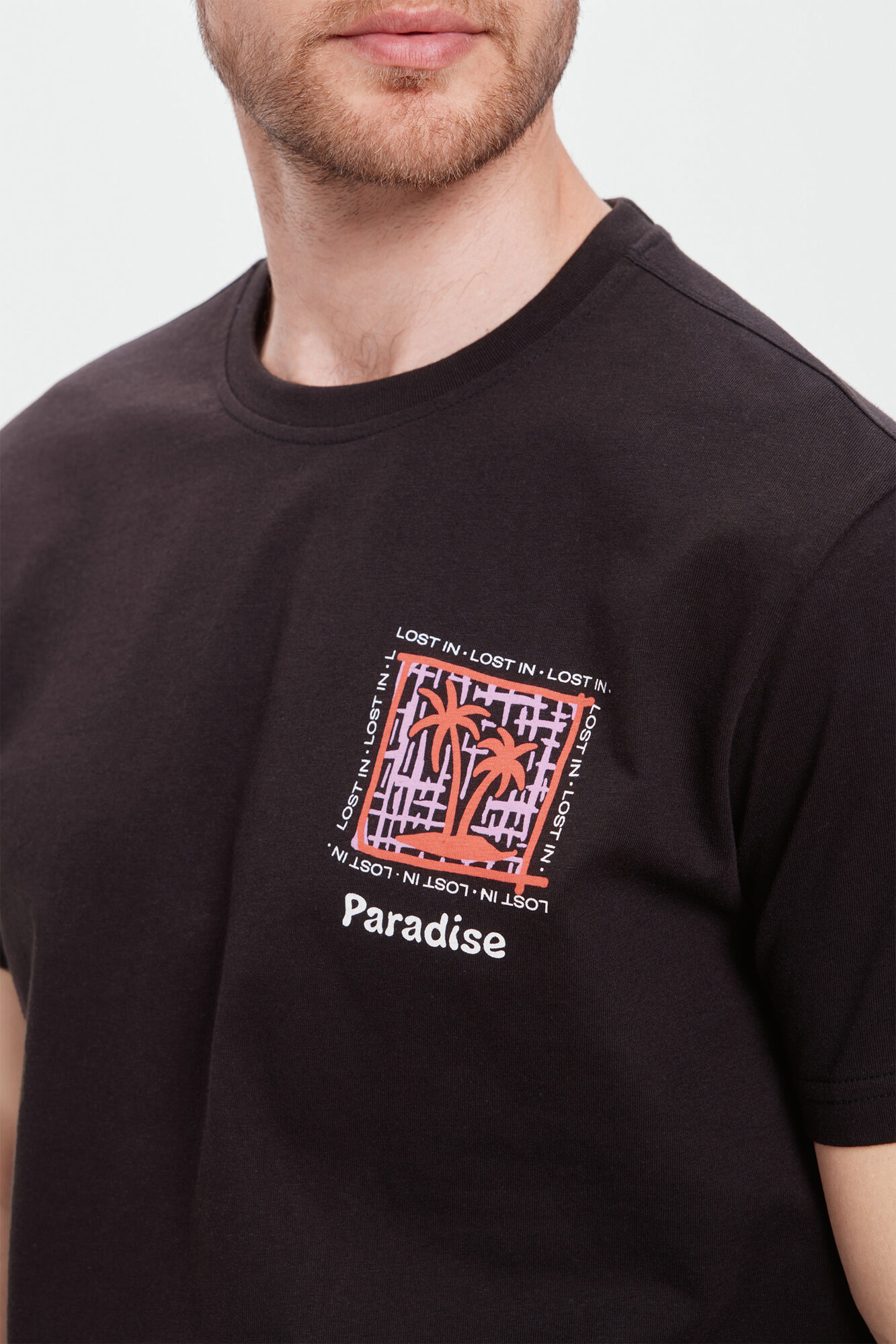 Milano Camiseta Estampada Negro