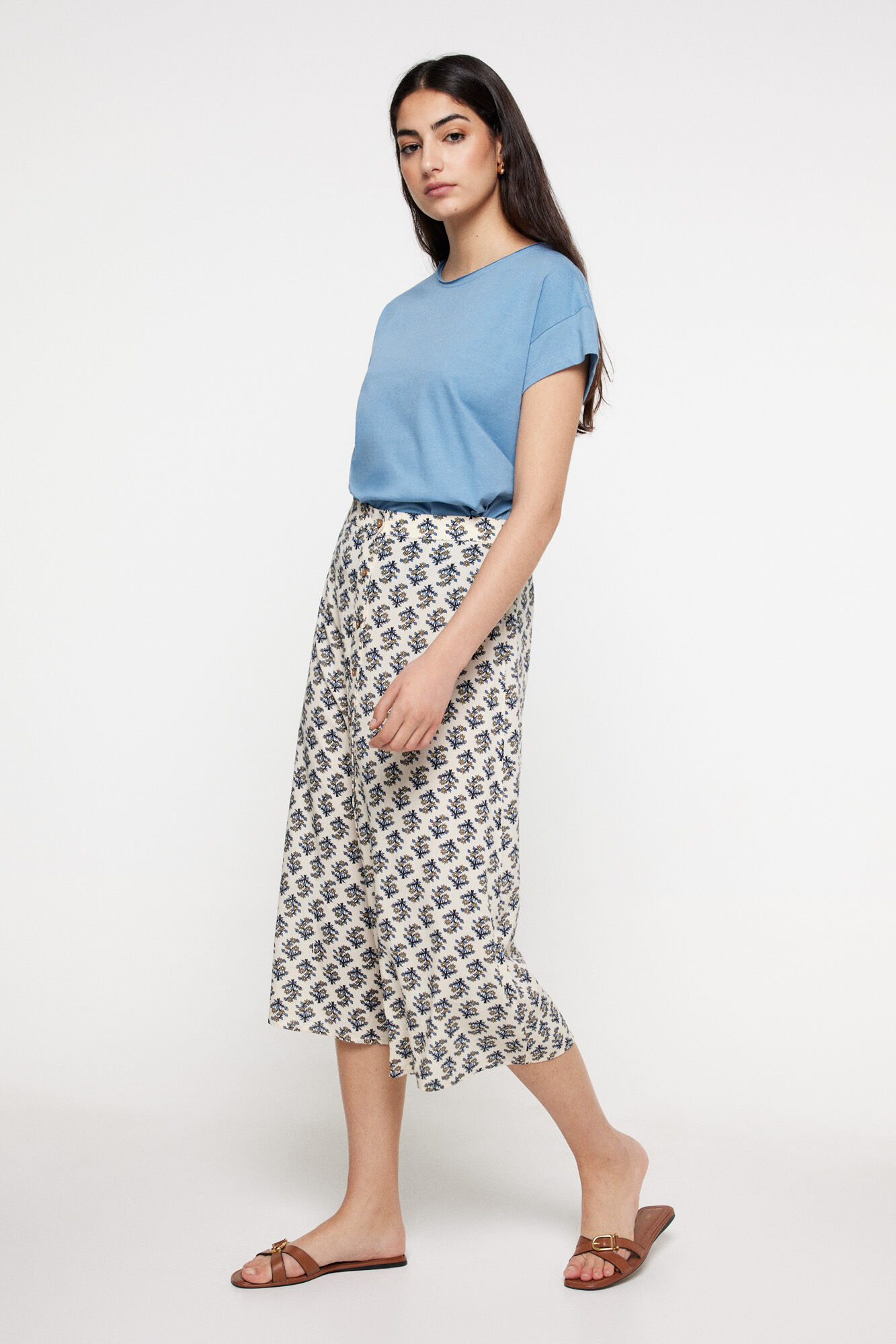 Milano Falda midi Bambula Azul