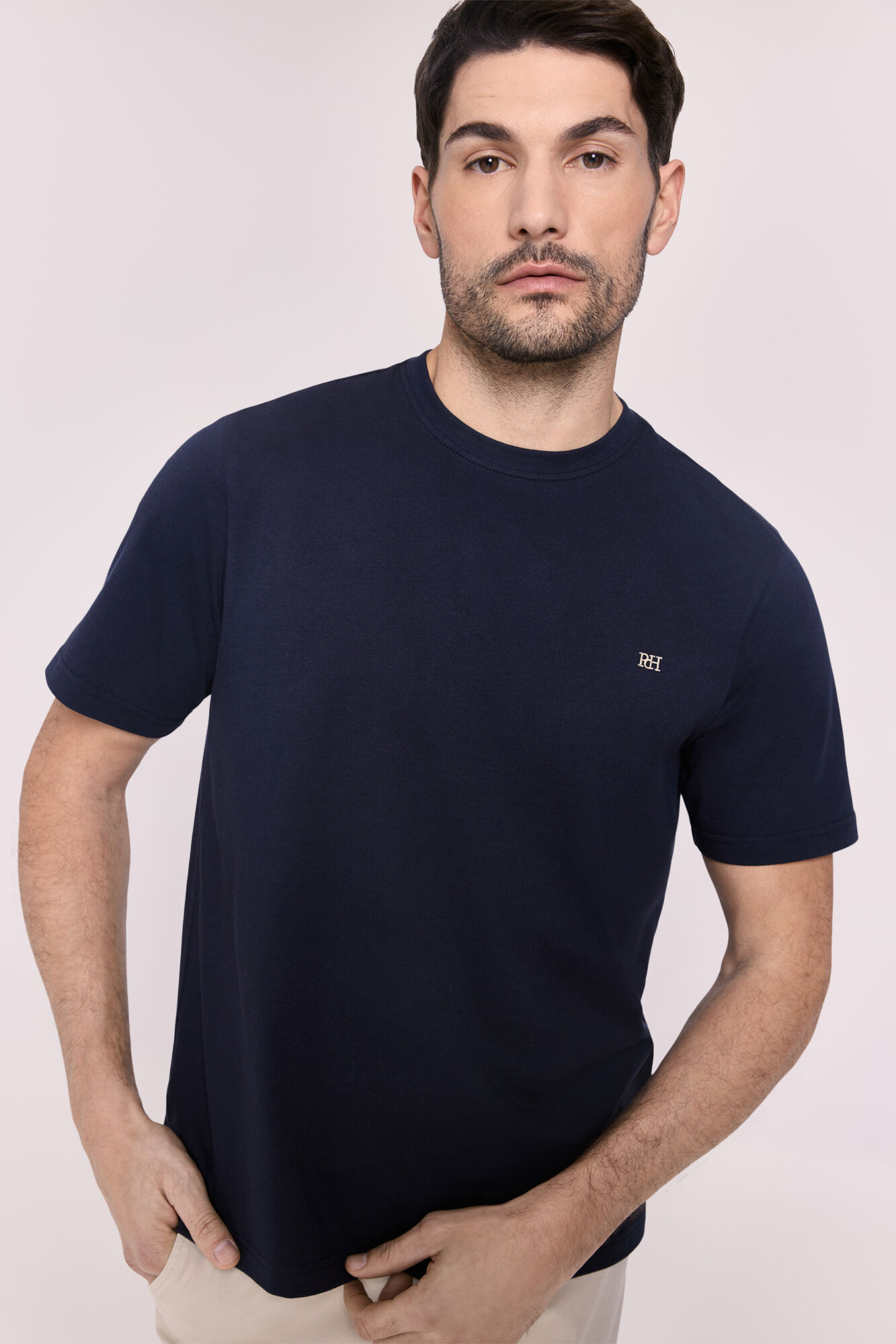 Pedro del Hierro Playera b&aacute;sica con logo bordado