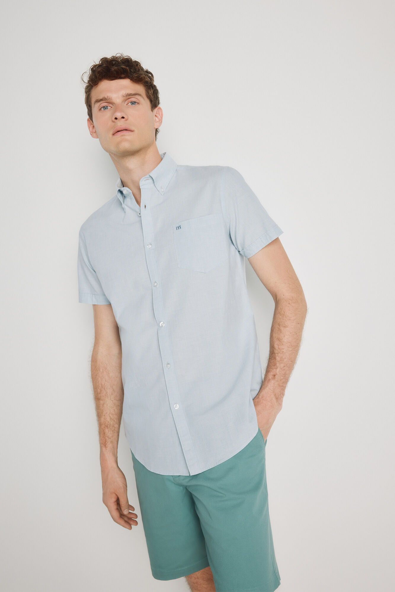Milano Camisa lisa de manga corta