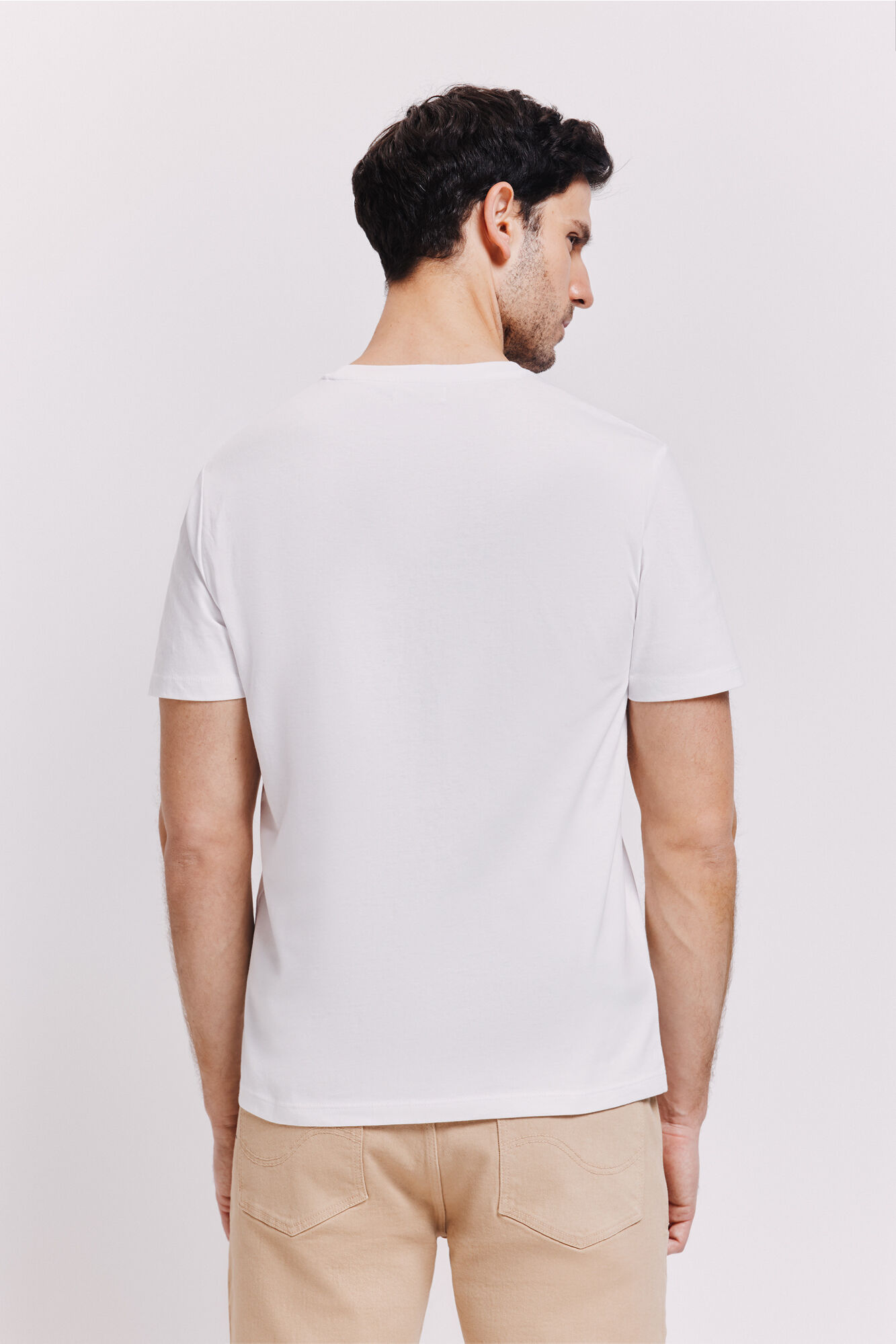 Milano Playera b&aacute;sica con bolsillo Blanco