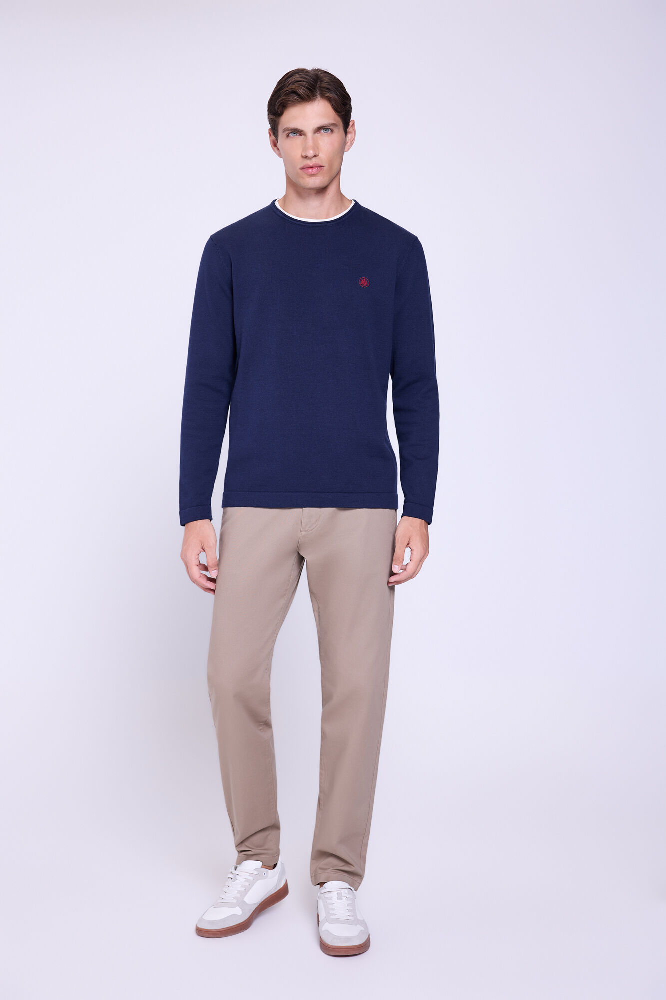 Springfield Jersey b&aacute;sico de cuello redondo  Navy