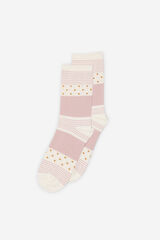 Milano Calcetin Estampado Rosa