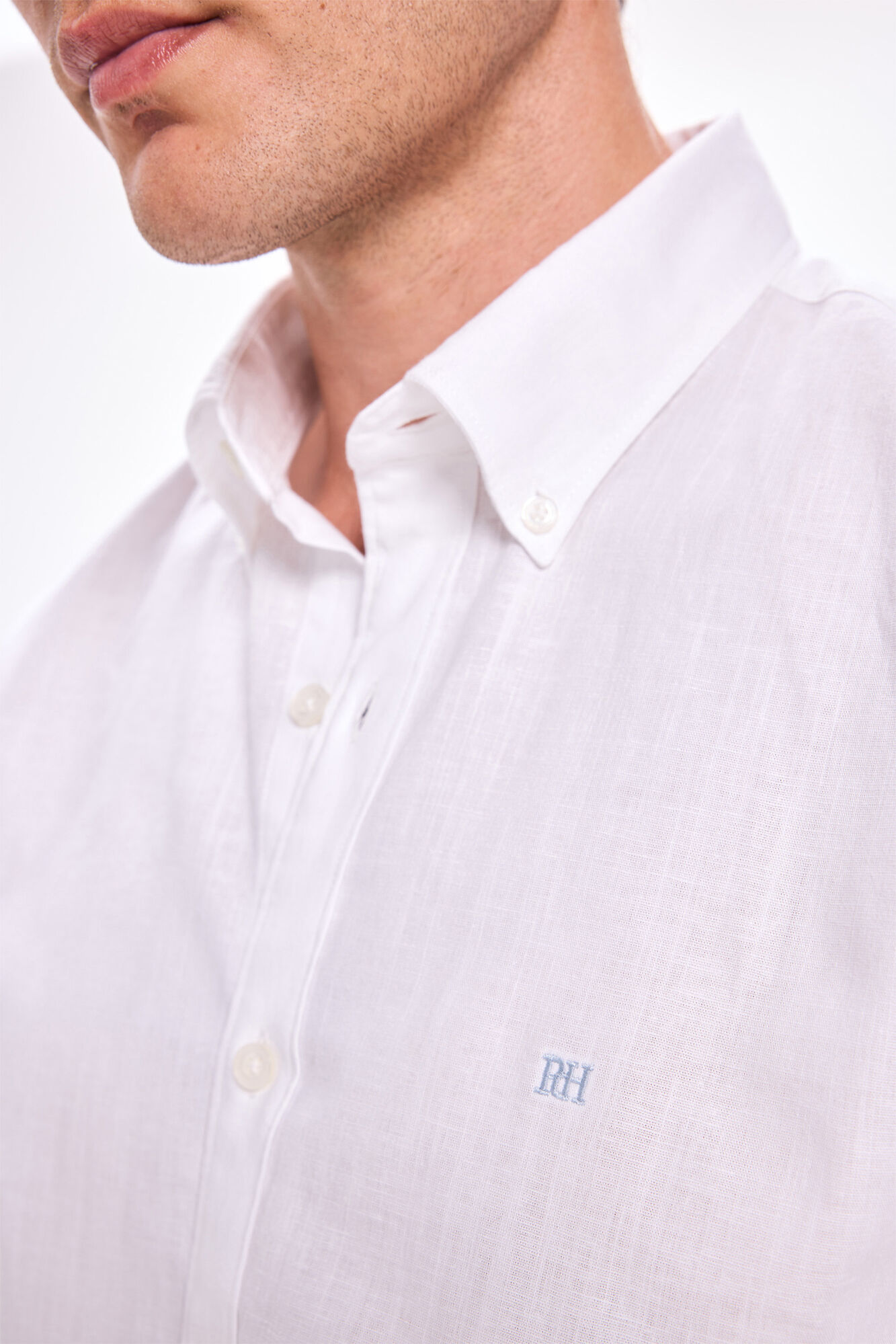 Pedro del Hierro Camisa de lino Pedro Del Hierro Blanco