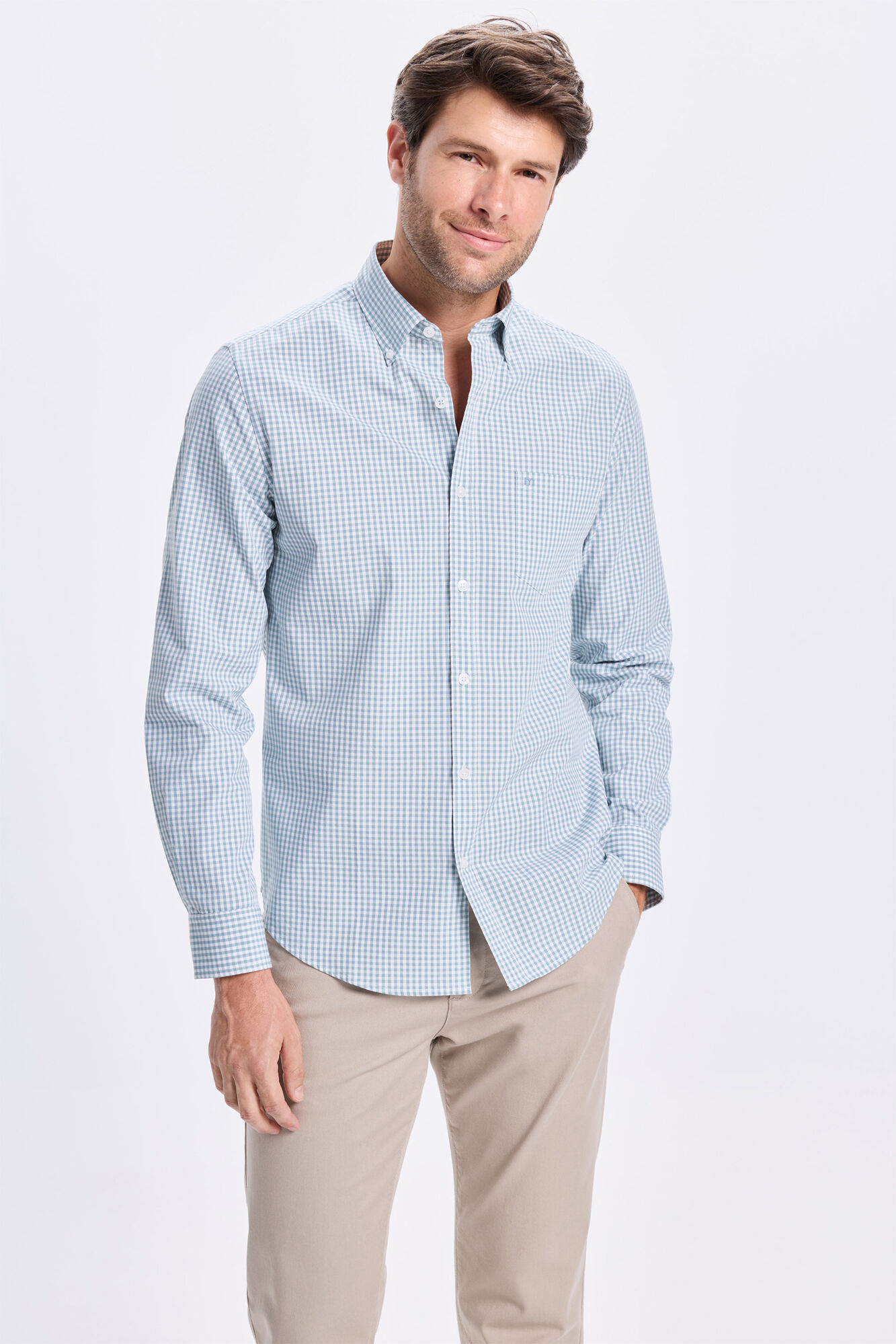 Milano Camisa de sarga a cuadros