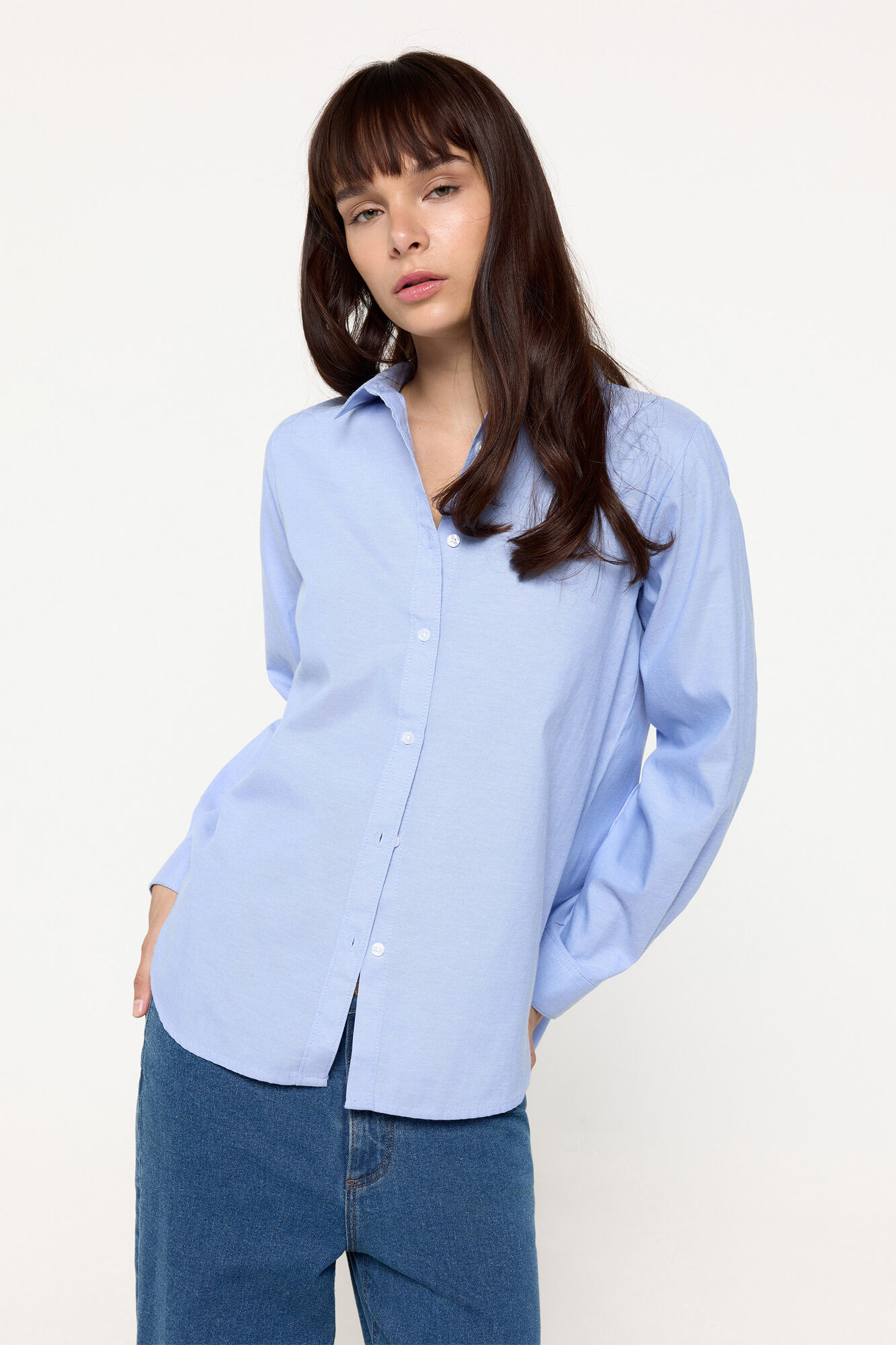 Milano Camisa B&aacute;sica Azul