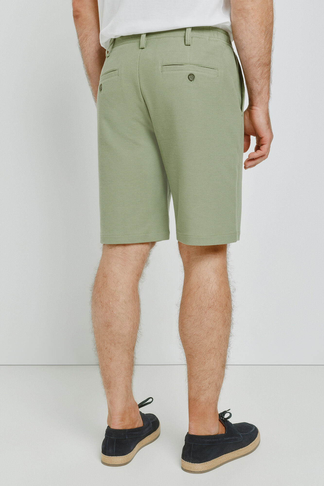 Milano Bermudas microestructura Kaki Claro