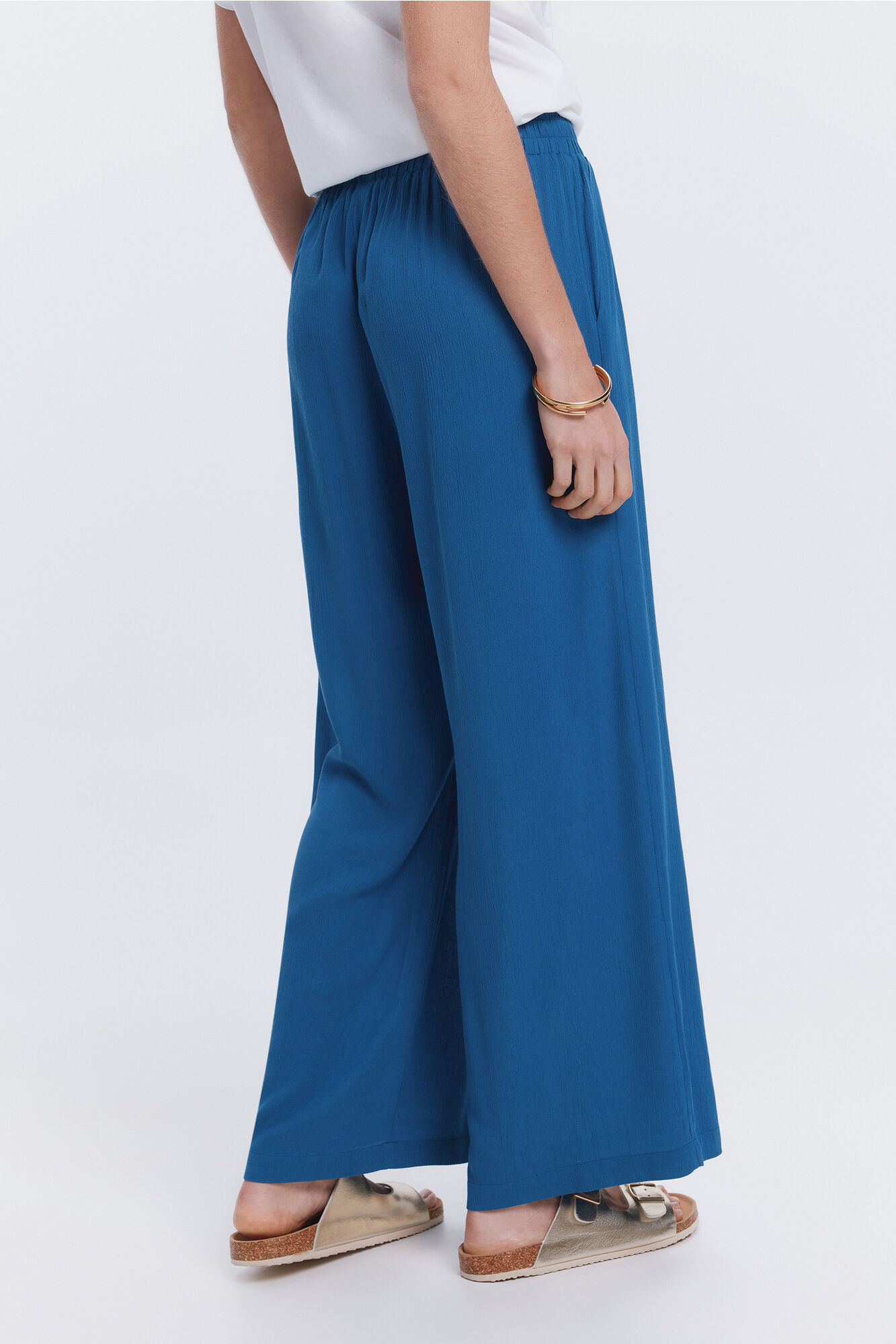 Milano Pantal&oacute;n fluido estampado Azul Oscuro