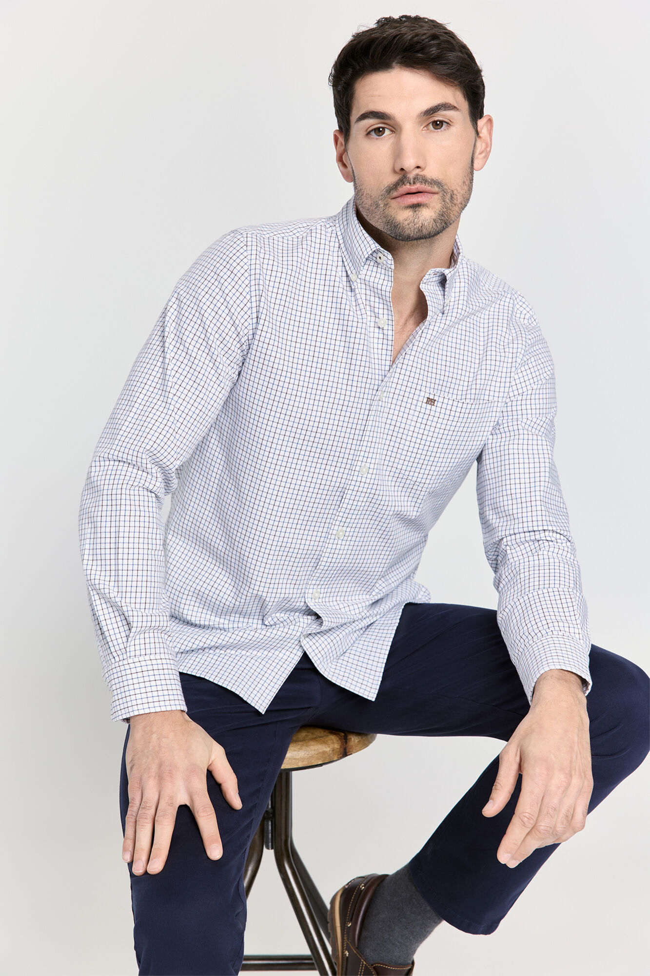 Pedro del Hierro Camisa manga larga a cuadros
