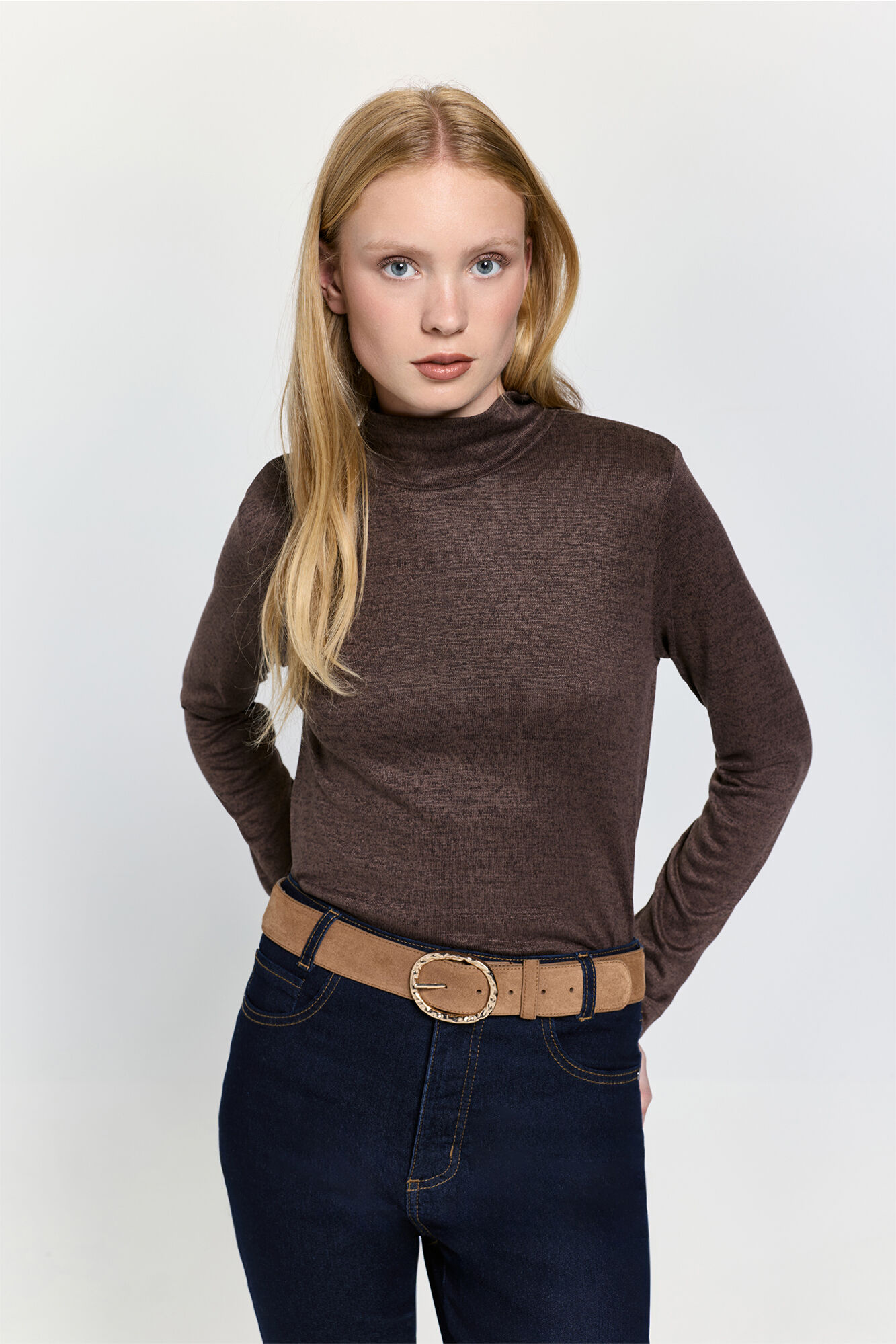 Milano Playera de cuello Perkins de soft touch