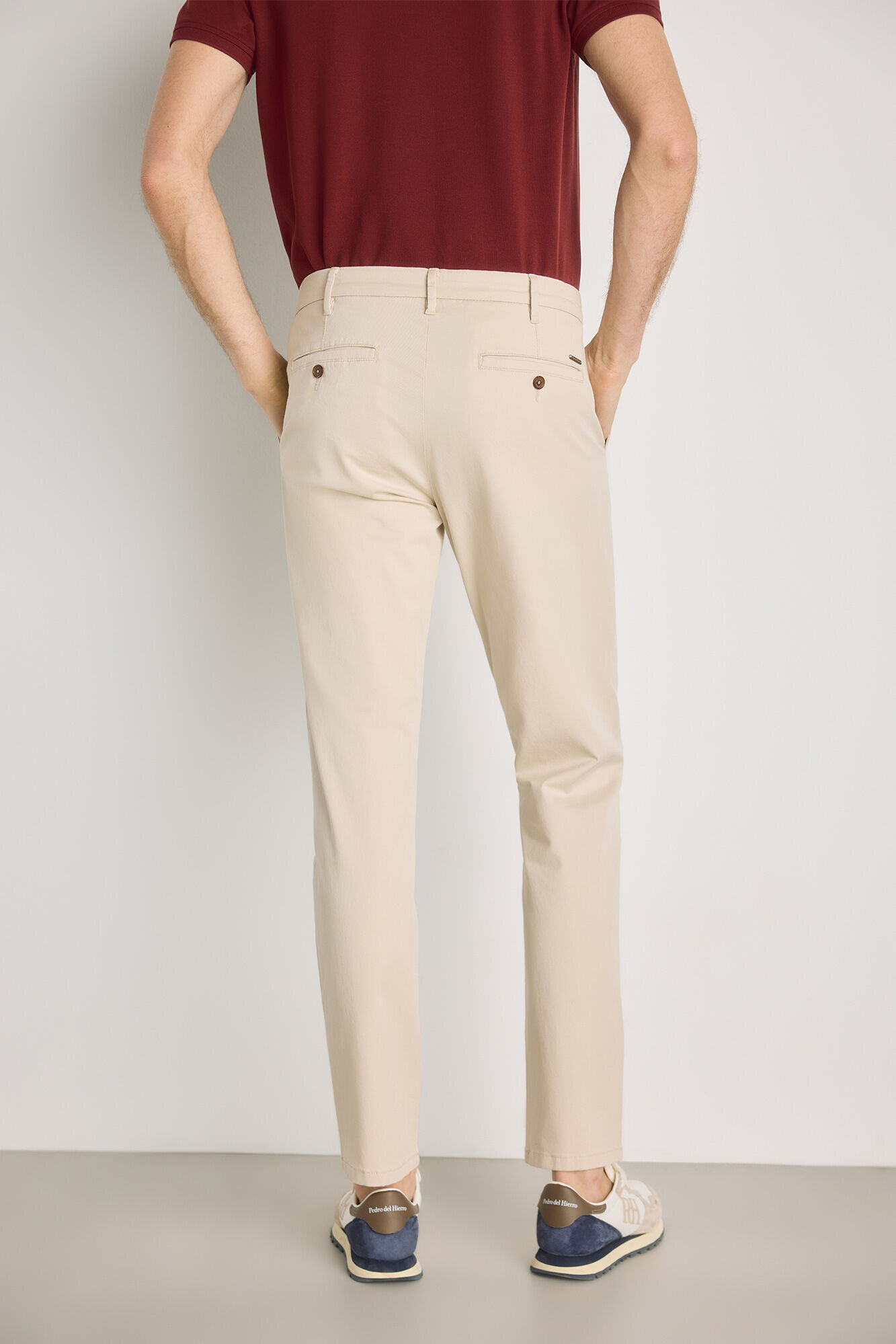 Pedro del Hierro Pantal&oacute;n chino slim fit Beige