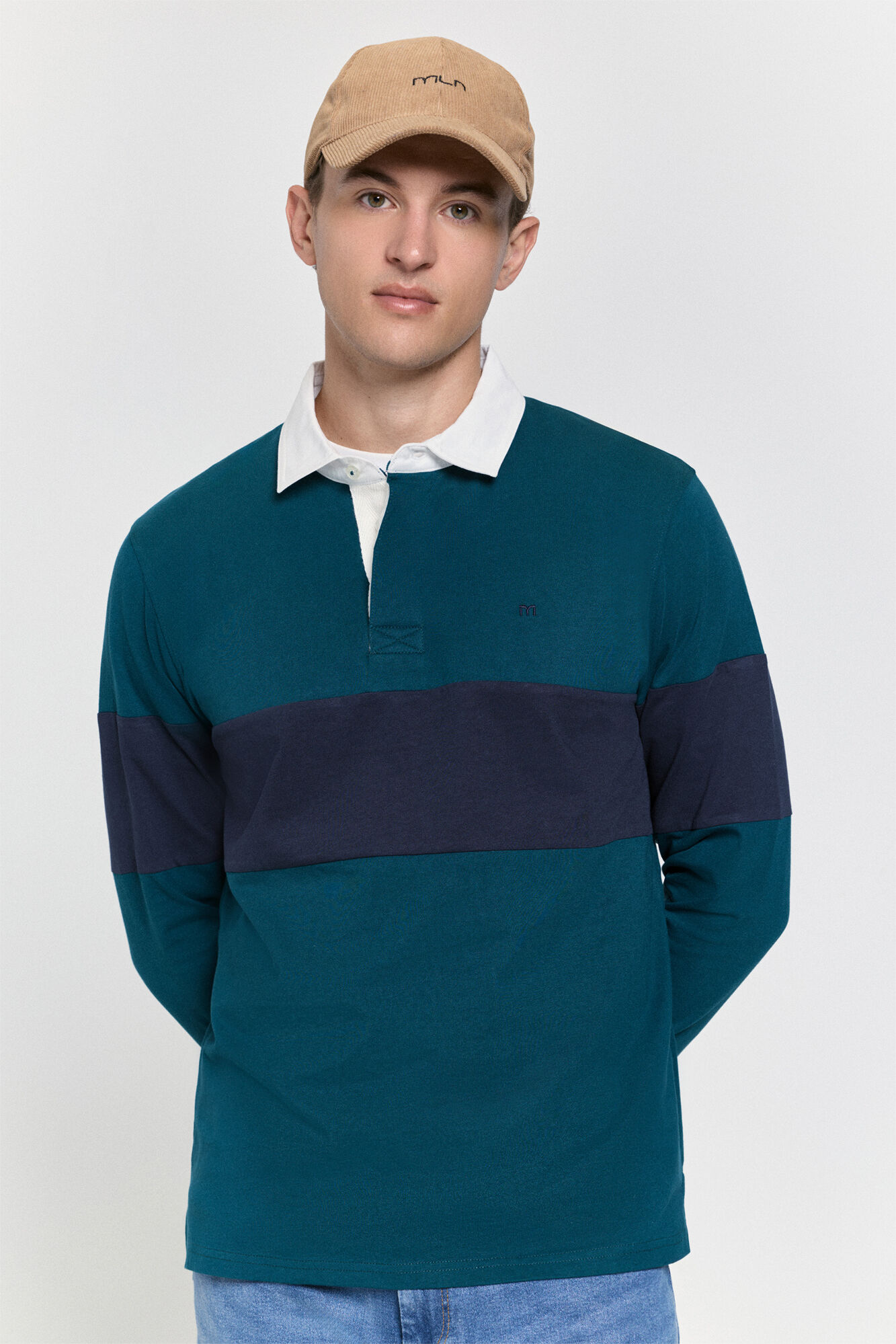 Milano Polo estilo rugby  Verde