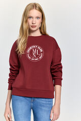 Milano Sudadera estampada Granate