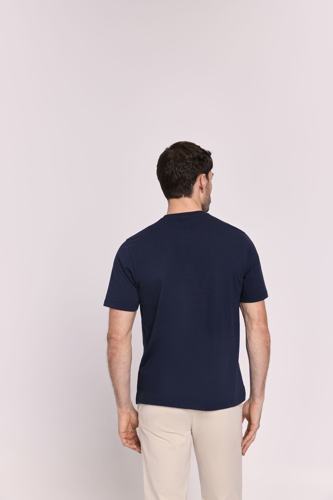 Pedro del Hierro Playera b&aacute;sica con logo bordado Navy