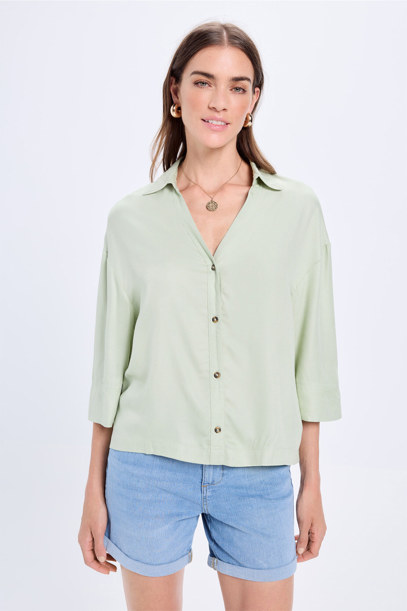 Milano Blusa con cuello de polo