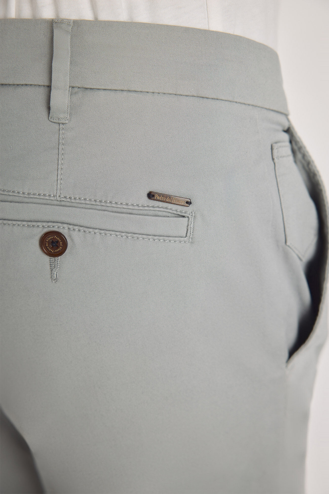 Pedro del Hierro Pantal&oacute;n chino slim fit Gris