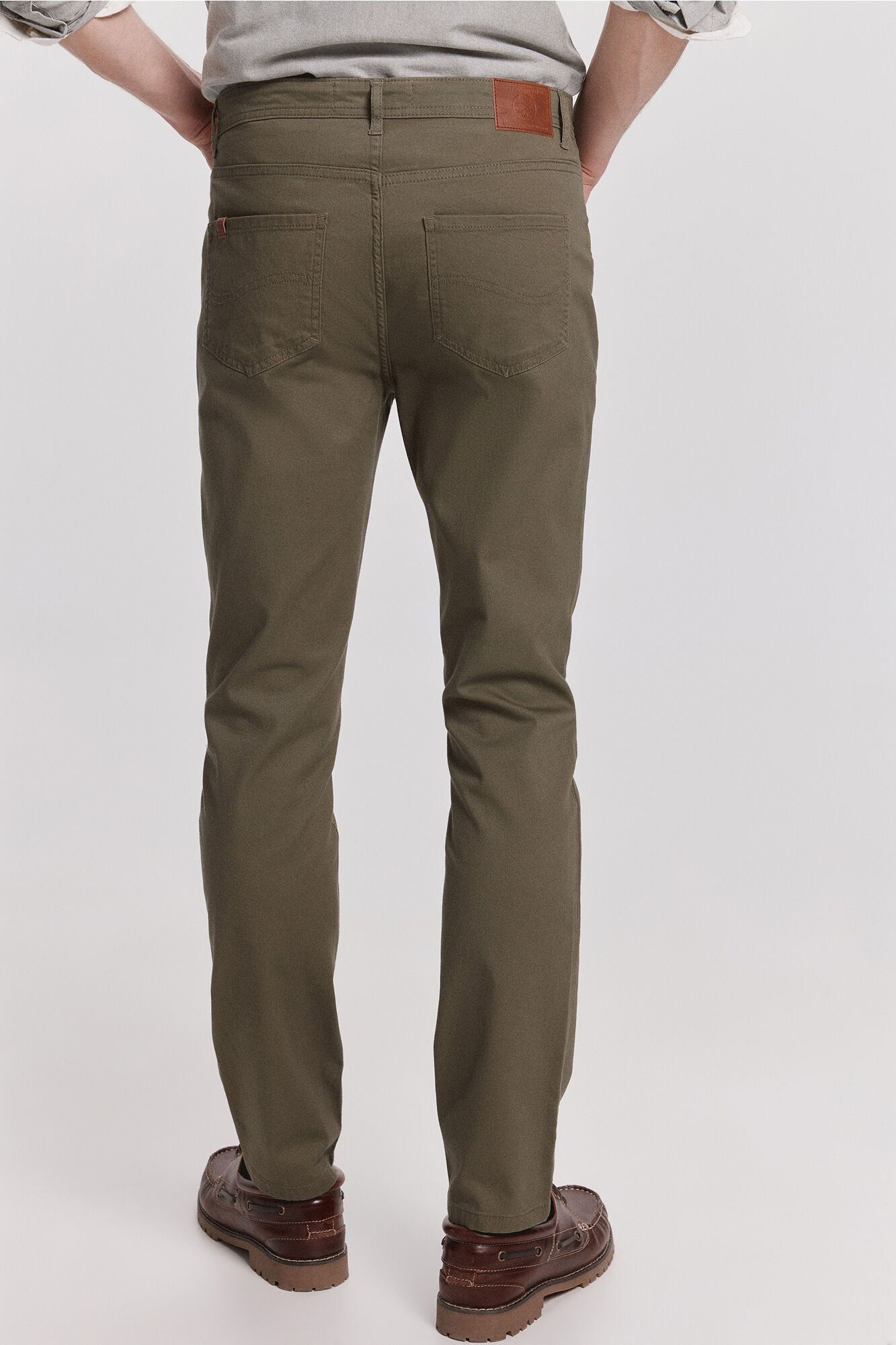 Springfield Pantal&oacute;n 5 Bolsillos SPF Kaki Oscuro