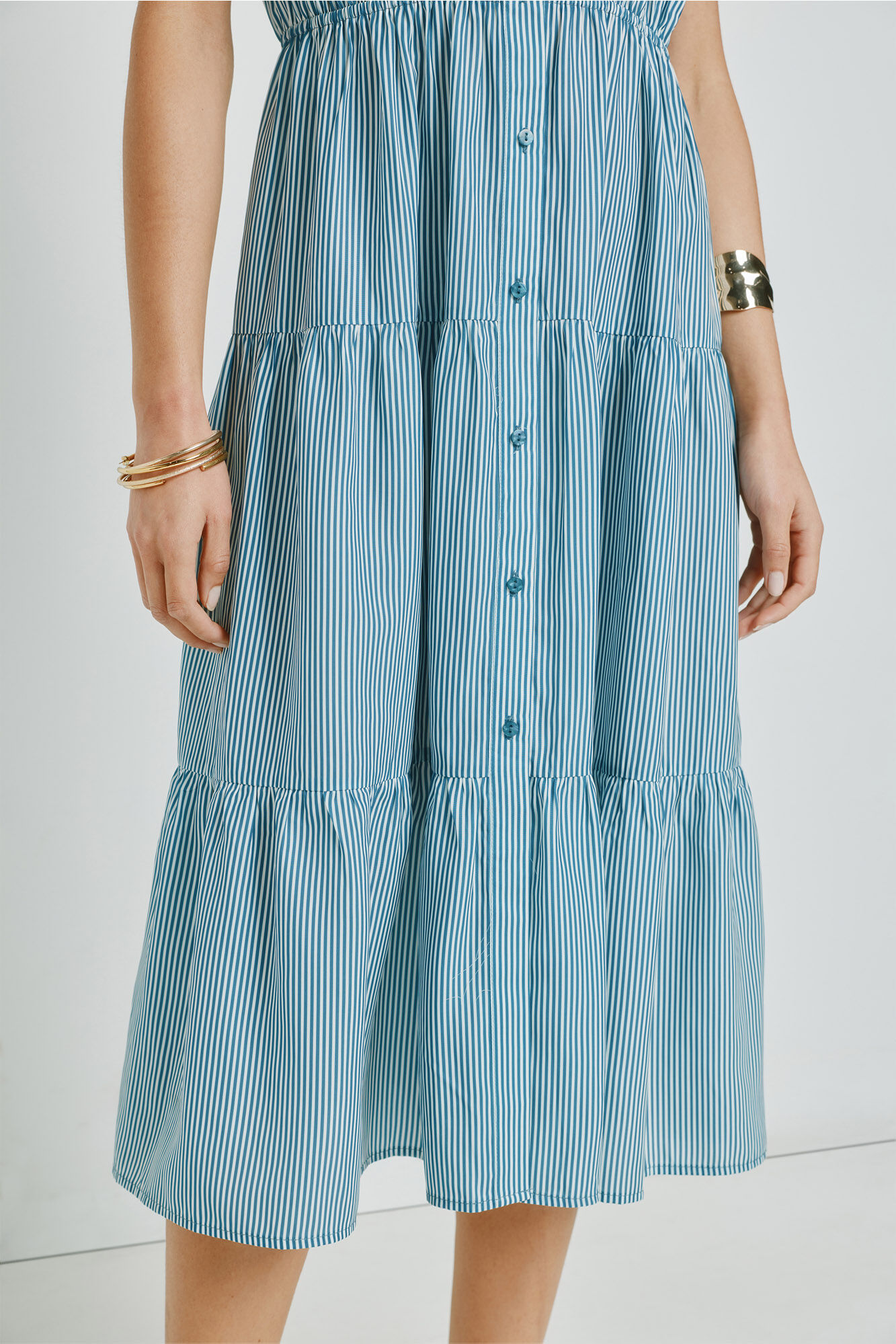 Milano Vestido escote en pico Azul Oscuro