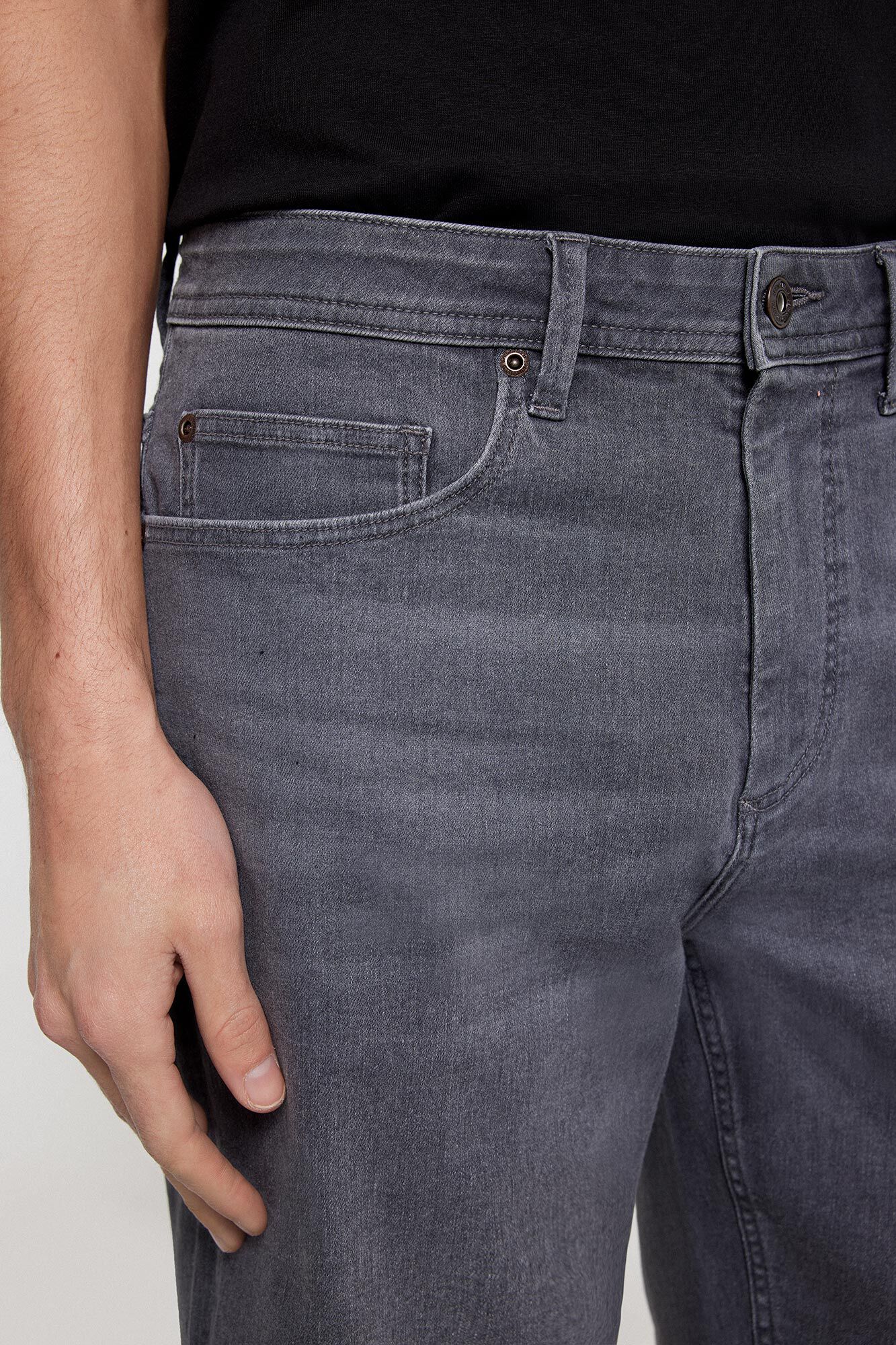 Milano Bermuda Denim Slim Gris