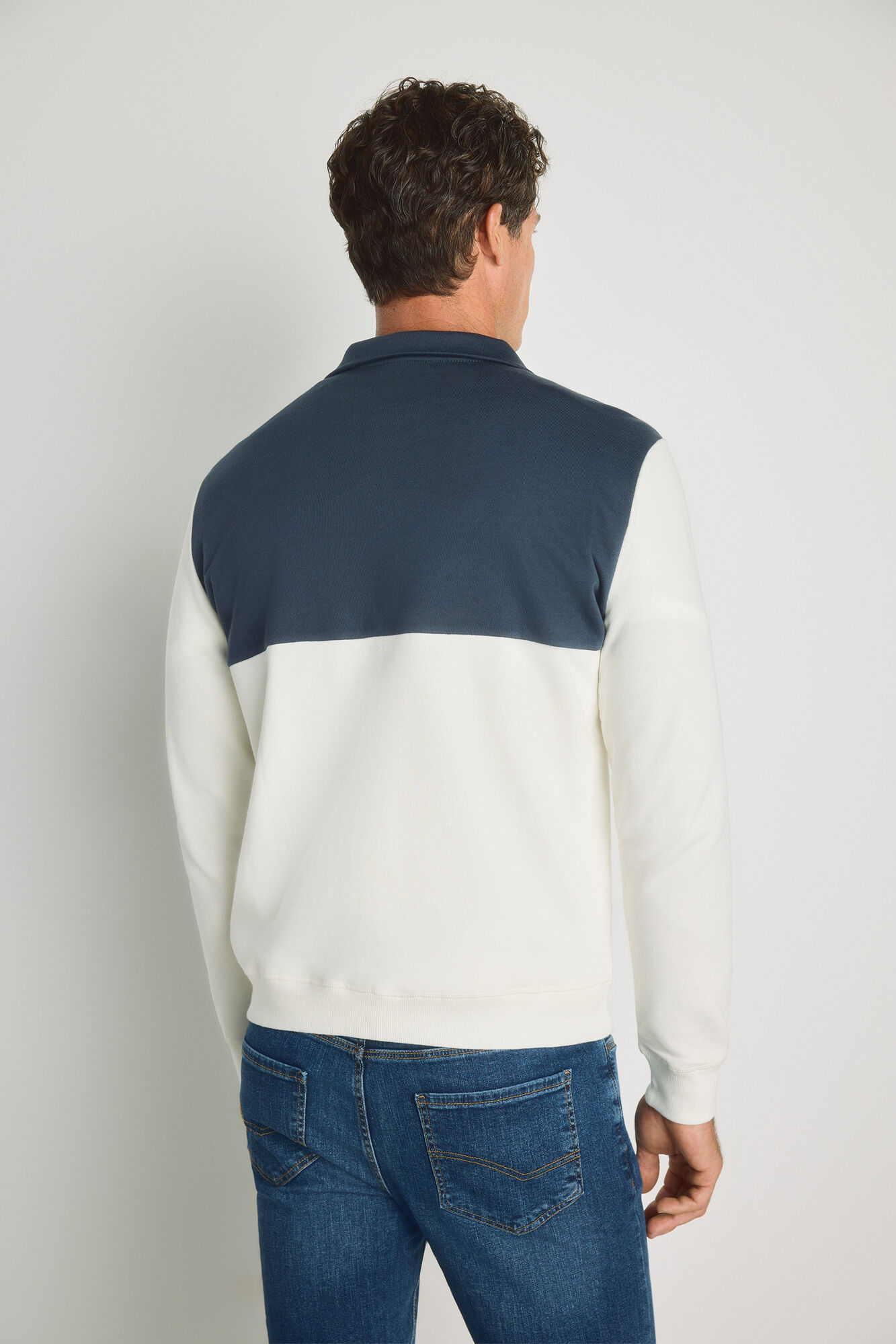 Milano Sudadera cuello semicisne con cierre Beige