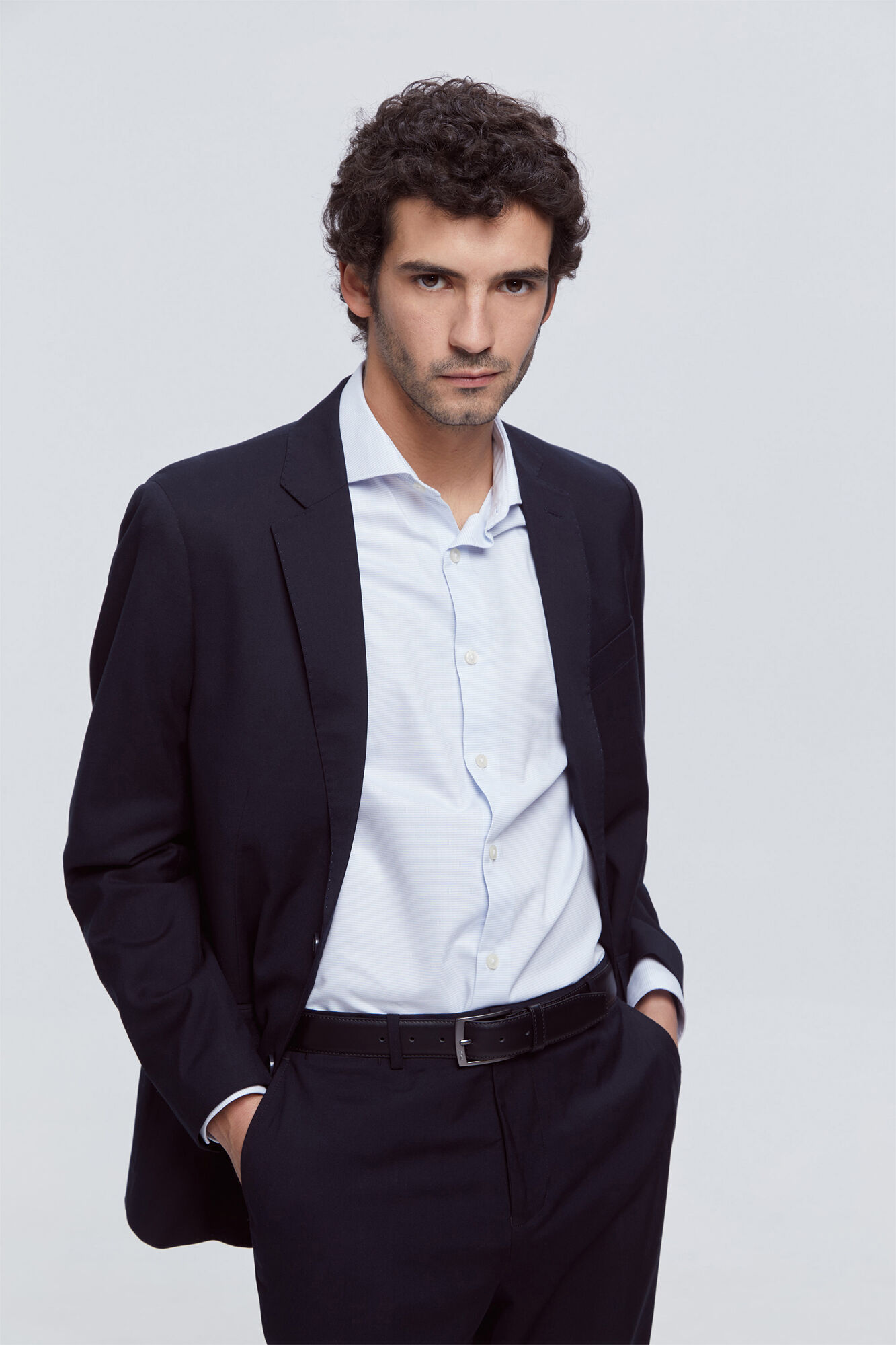Milano Camisa Vestir Micro Estructura