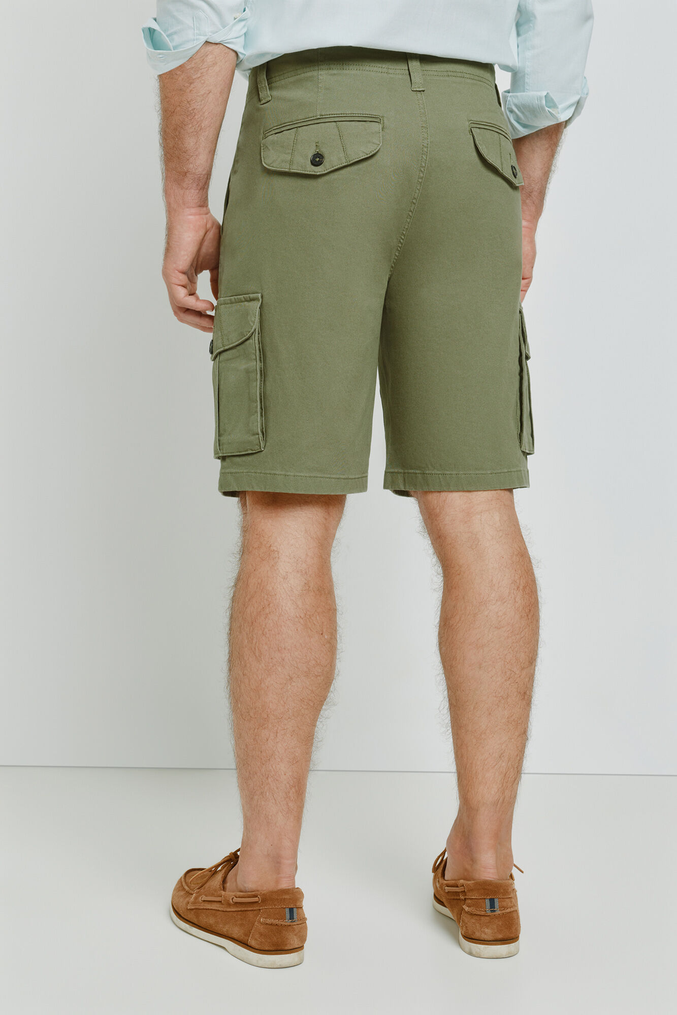 Milano Bermudas cargo Kaki Oscuro