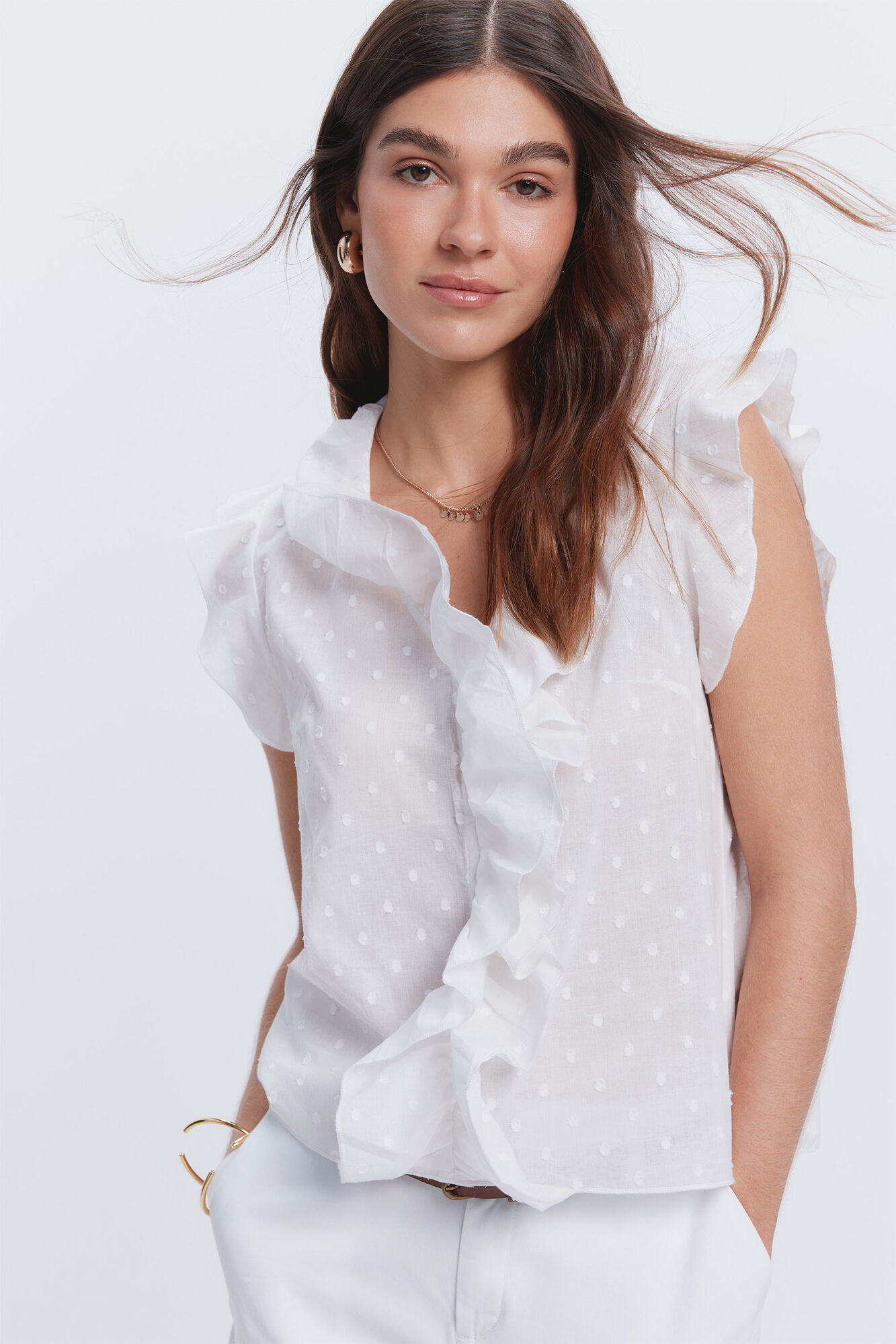Milano Blusa ligera volantes