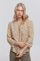 Milano Blusa plumeti estampada Verde